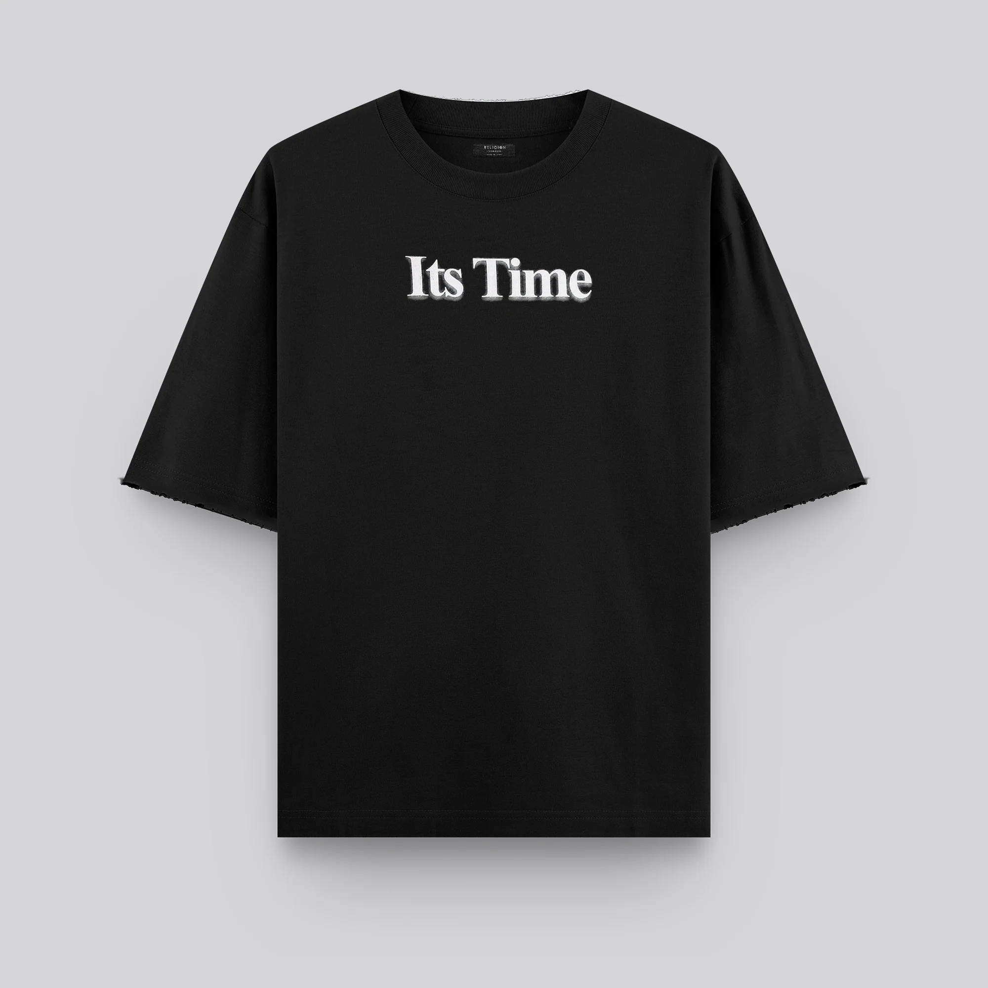 ITS TIME BLURRED T-SHIRT BLACK - Image 9