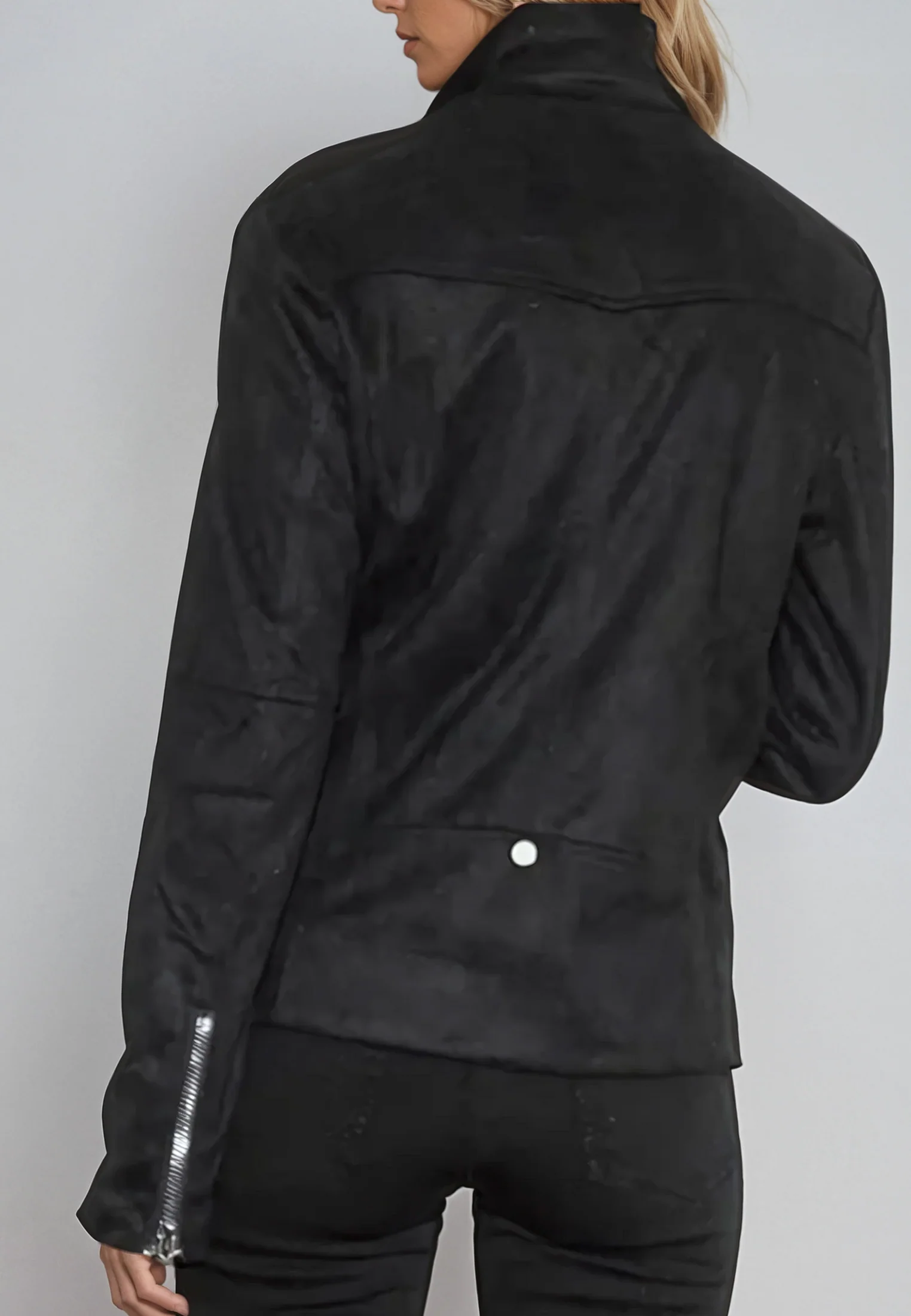 JADE BIKER JACKET JET BLACK - Image 2