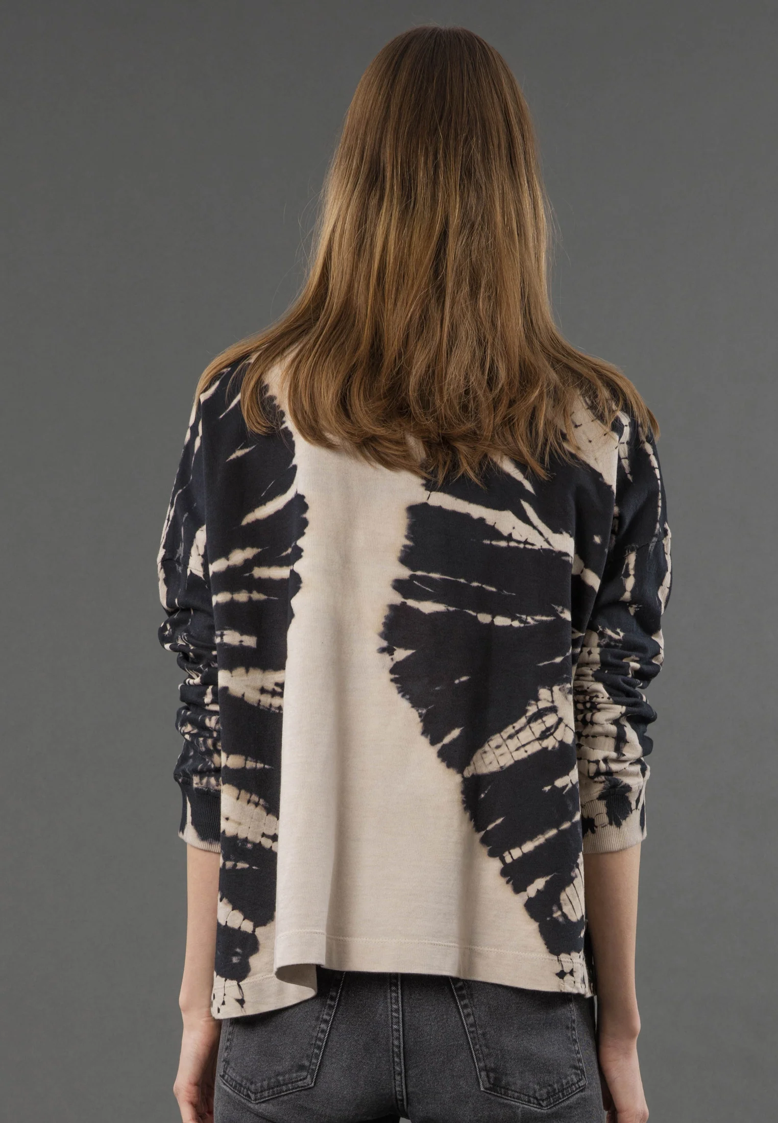 JADE HALF ZIP SWEAT TIE DYE CASHMERE - Image 3