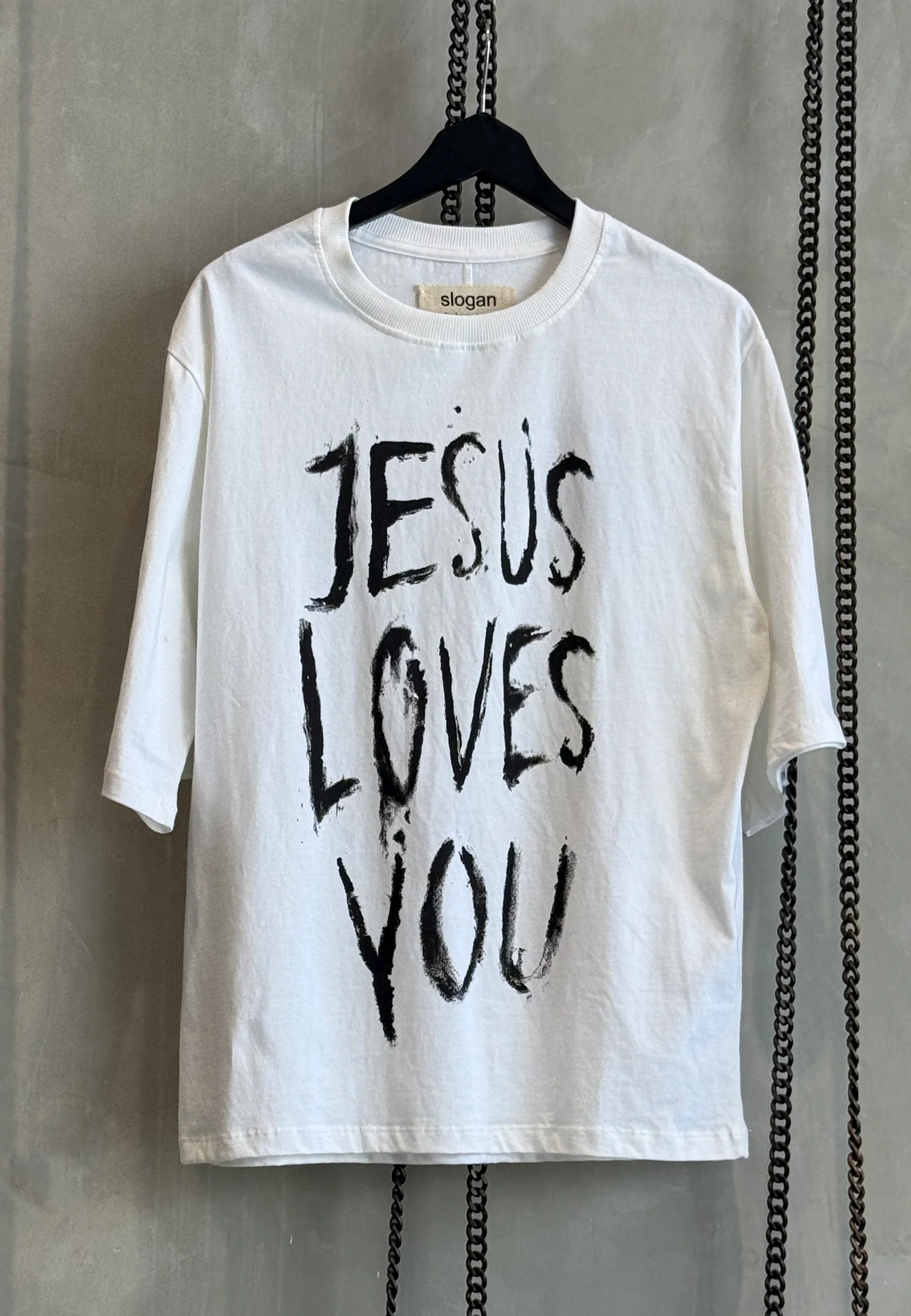 JESUS LOVES YOU OVERSIZED T-SHIRT WHITE - Image 6