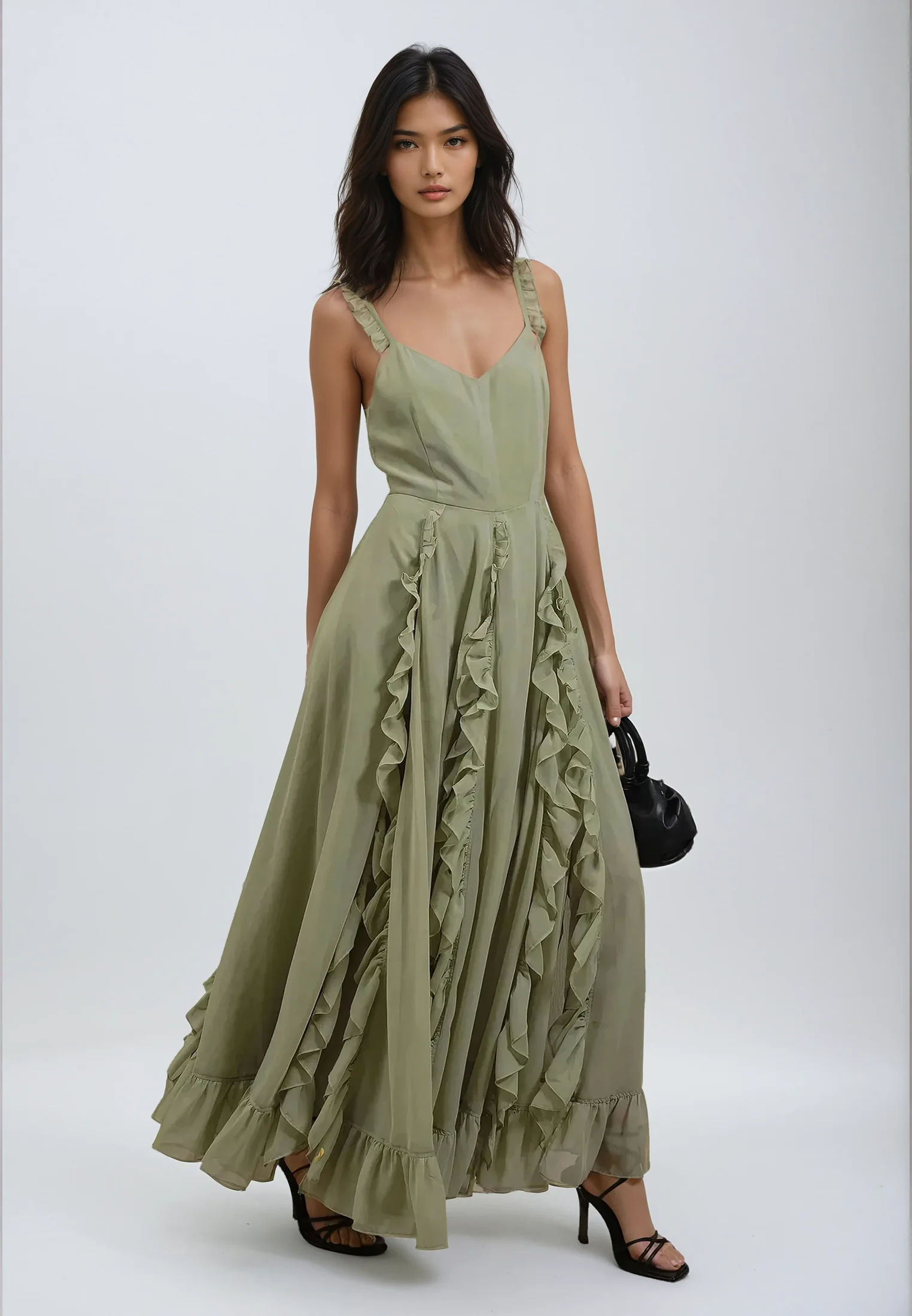 KATE MAXI DRESS APPLE GREEN - Image 4