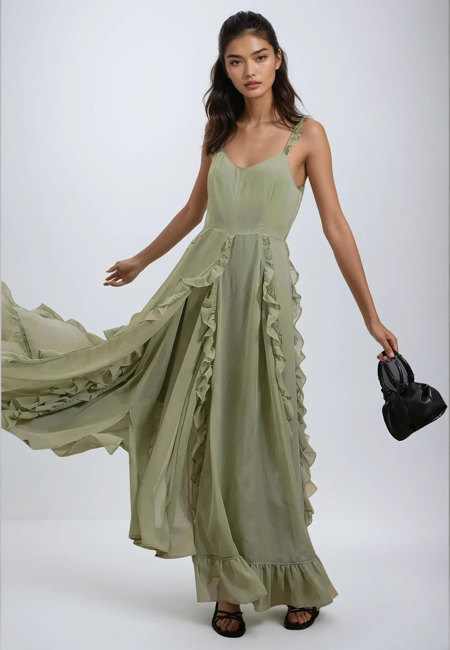 KATE MAXI DRESS APPLE GREEN - Image 7