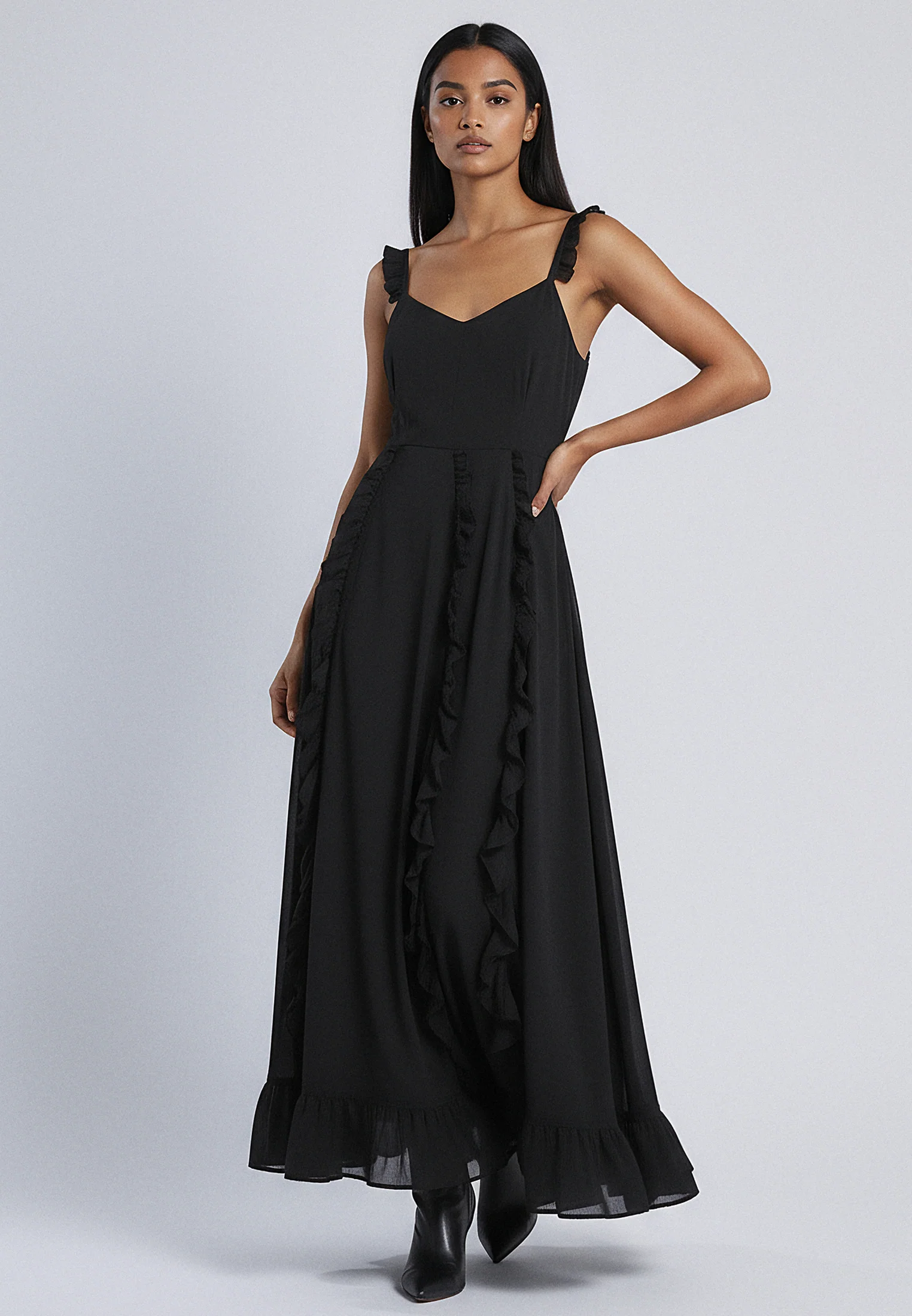 KATE MAXI DRESS BLACK - Image 4