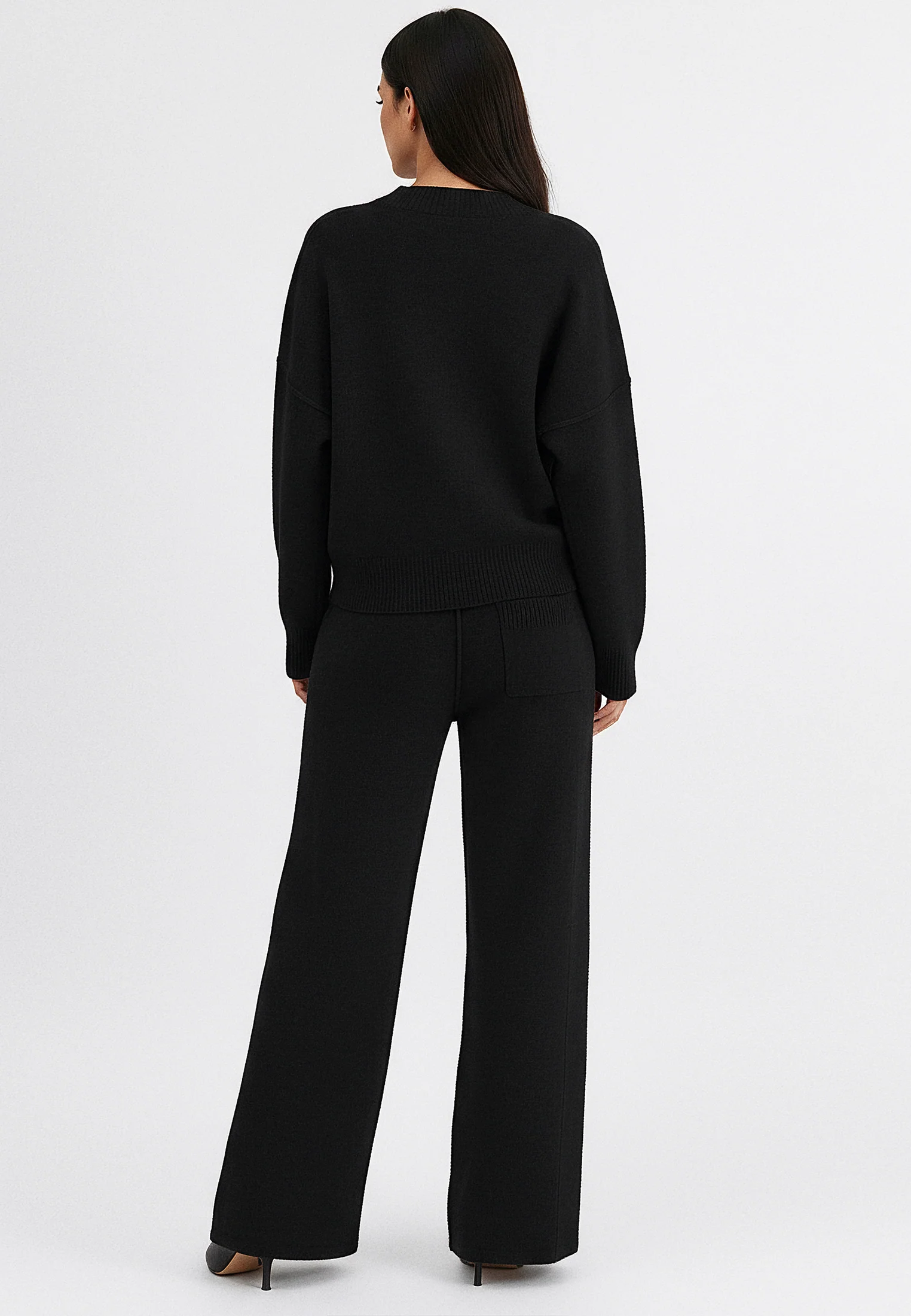 KNIT TROUSERS BLACK - Image 3