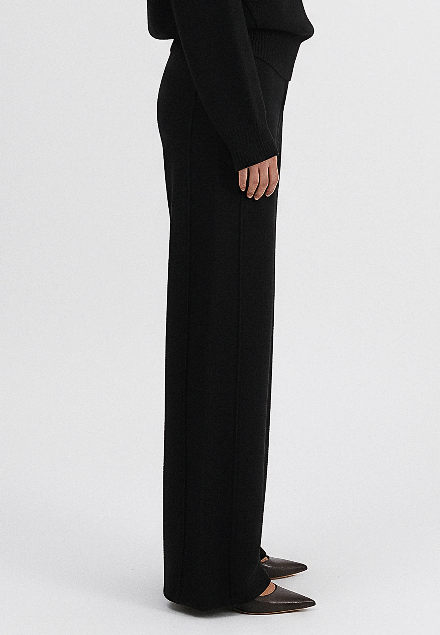 KNIT TROUSERS BLACK - Image 4