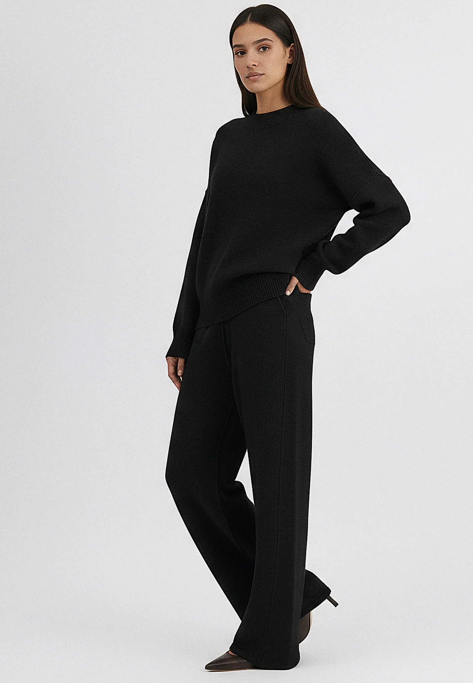 KNIT TROUSERS BLACK - Image 5