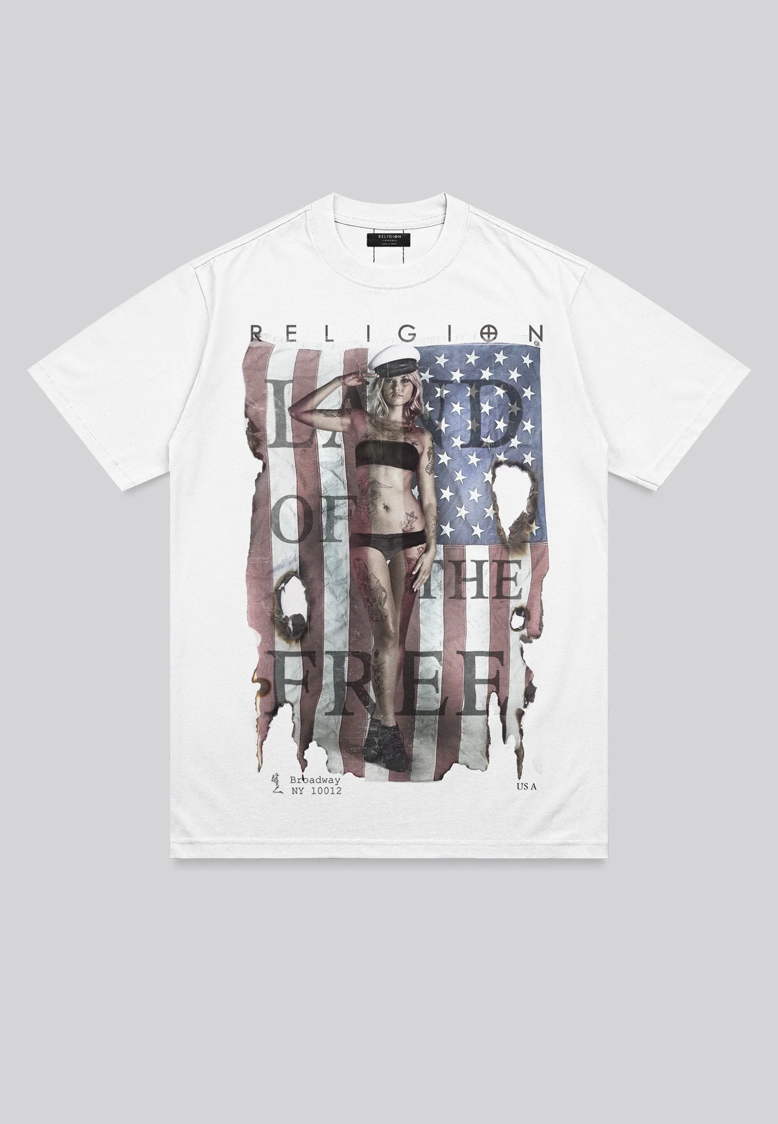 LAND OF THE FREE WHITE T-SHIRT - Image 2
