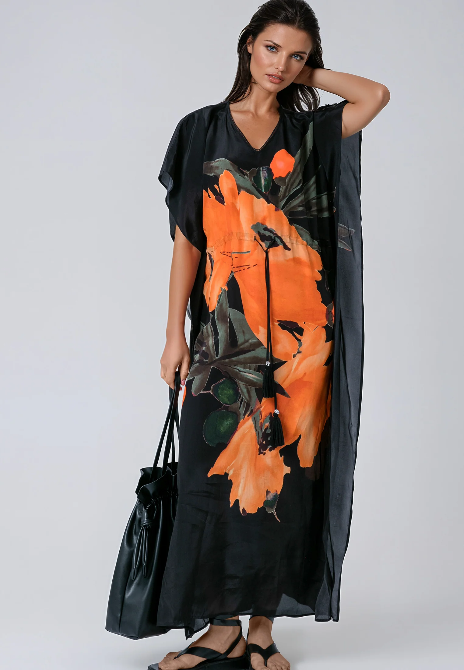 ELINA KAFTAN PRIME ORANGE FLOWER - Image 2