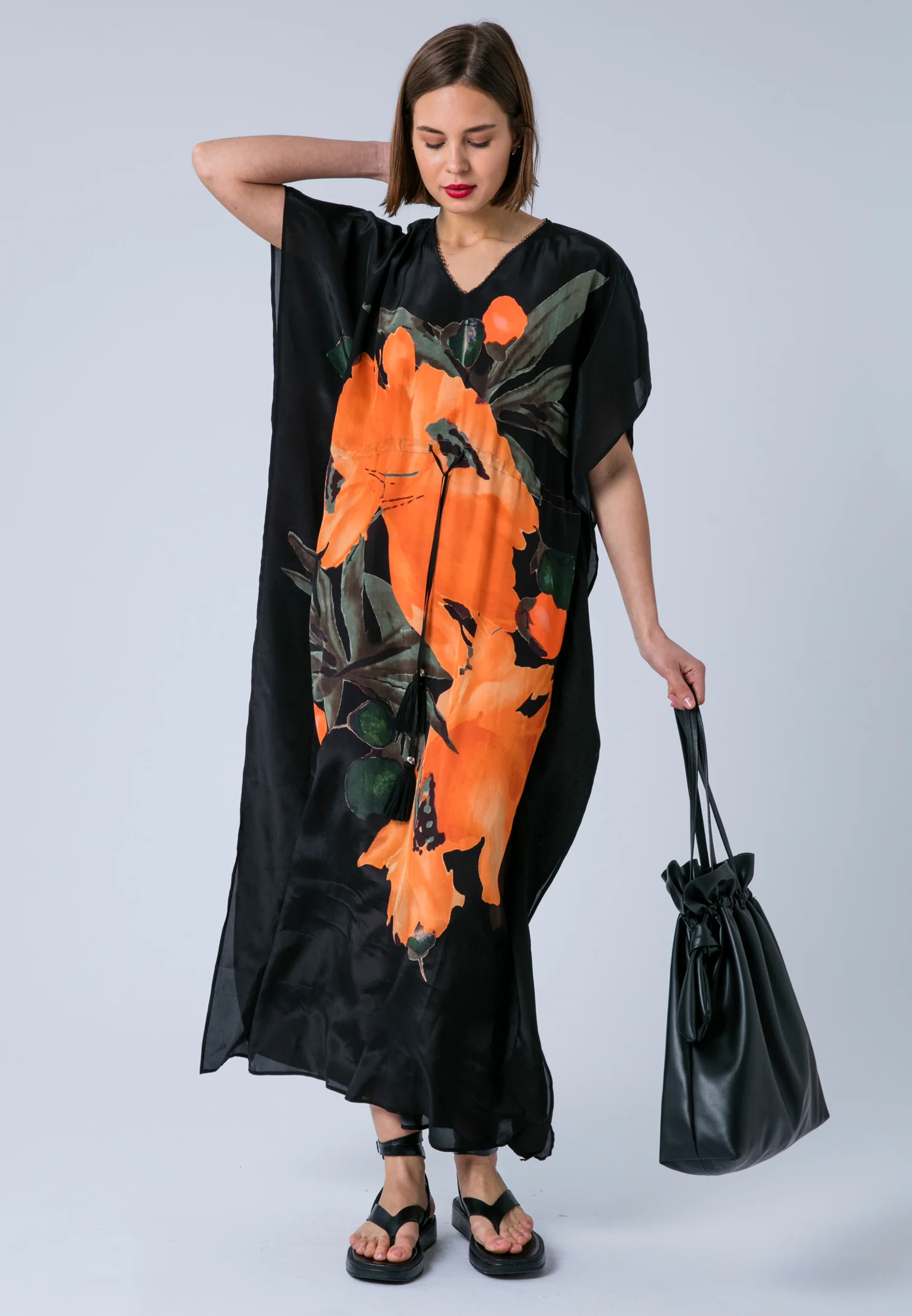 ELINA KAFTAN PRIME ORANGE FLOWER - Image 4