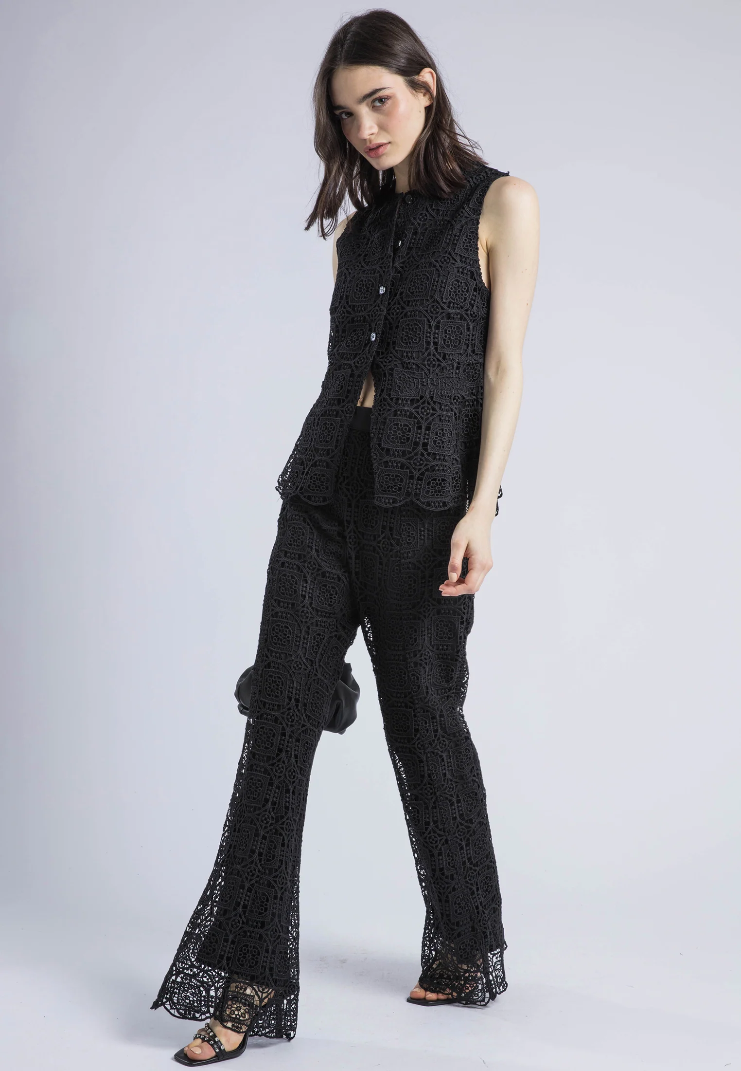 LILY LACE TROUSERS BLACK - Image 2