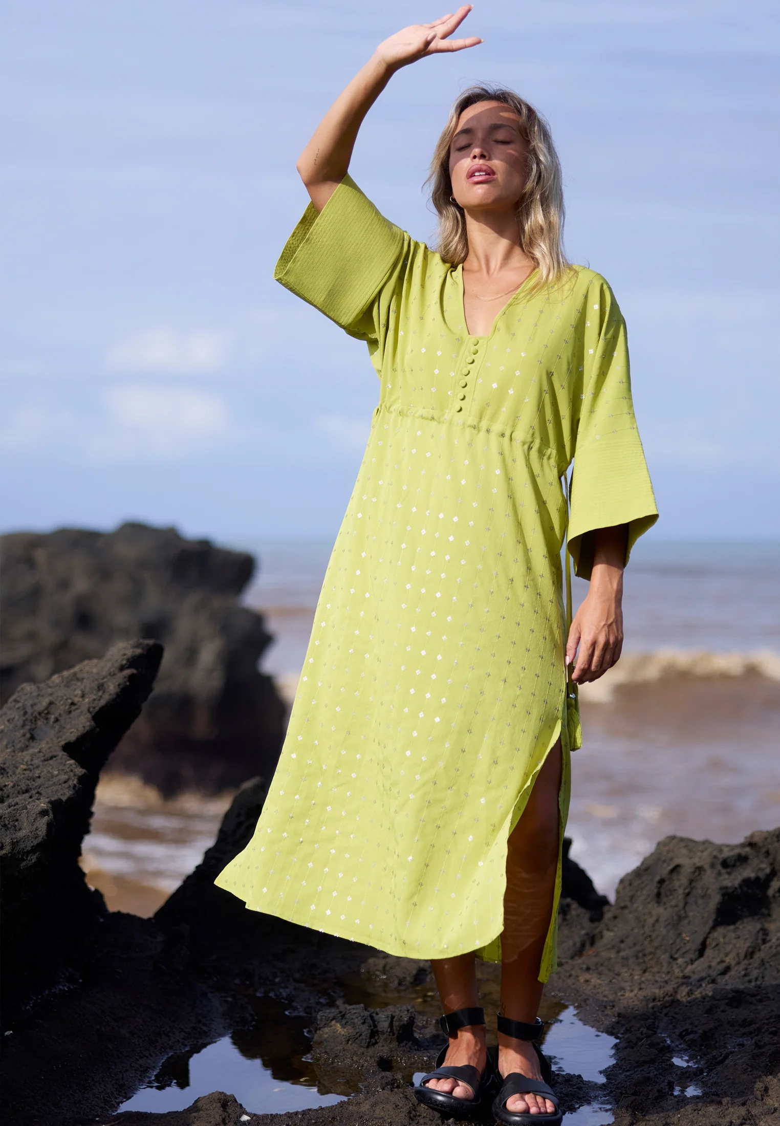 HELENA KAFTAN LIME GREEN - Image 6