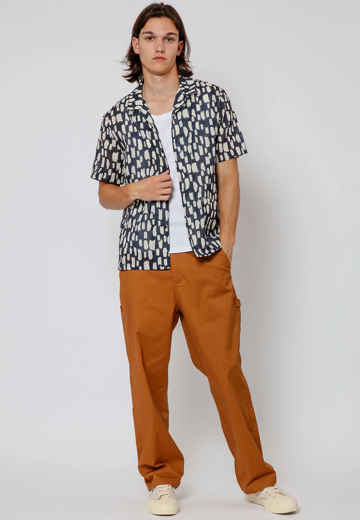LIQUID ABSTRACT SHIRT BLACK & TAN - Image 4