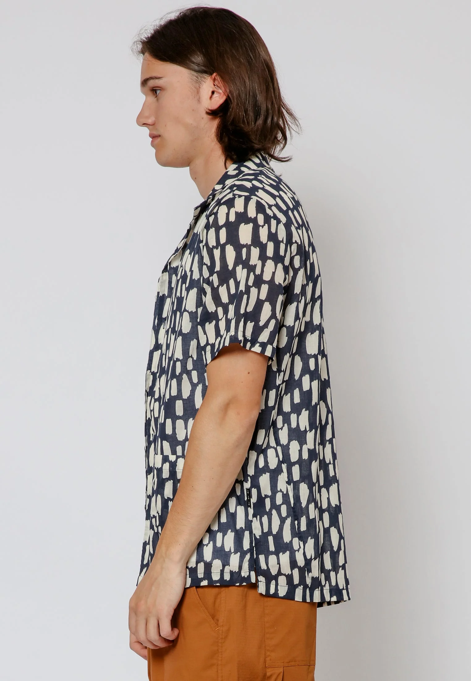LIQUID ABSTRACT SHIRT BLACK & TAN - Image 5