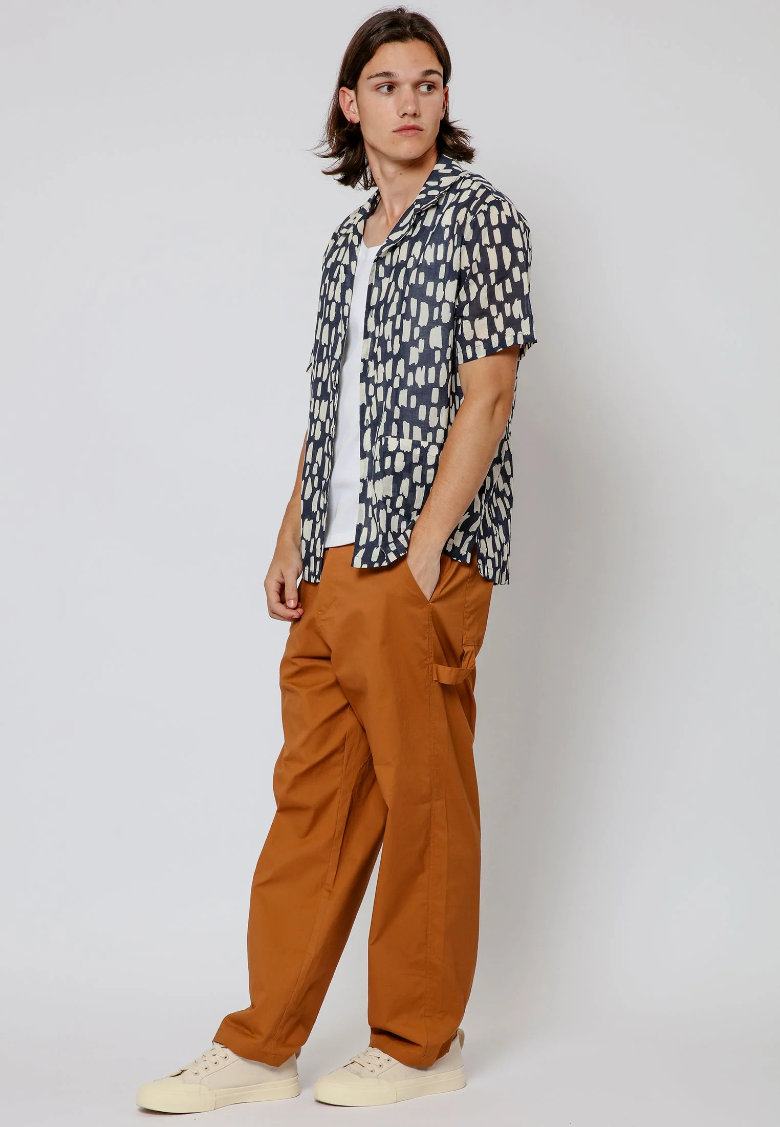 LIQUID ABSTRACT SHIRT BLACK & TAN - Image 6