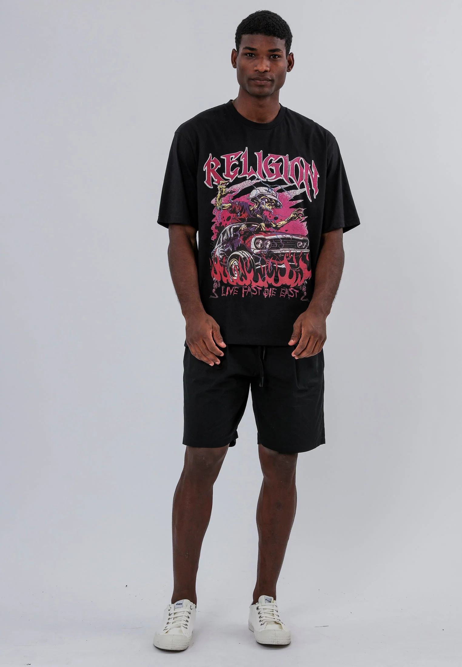LIVE FAST T-SHIRT JET BLACK - Image 4