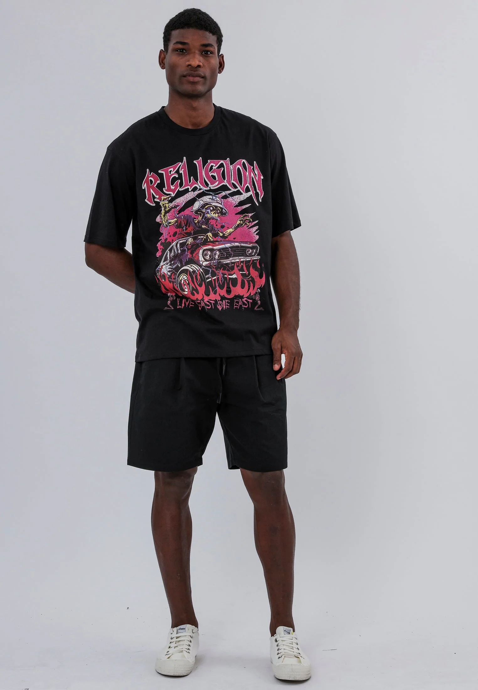 LIVE FAST T-SHIRT JET BLACK - Image 5