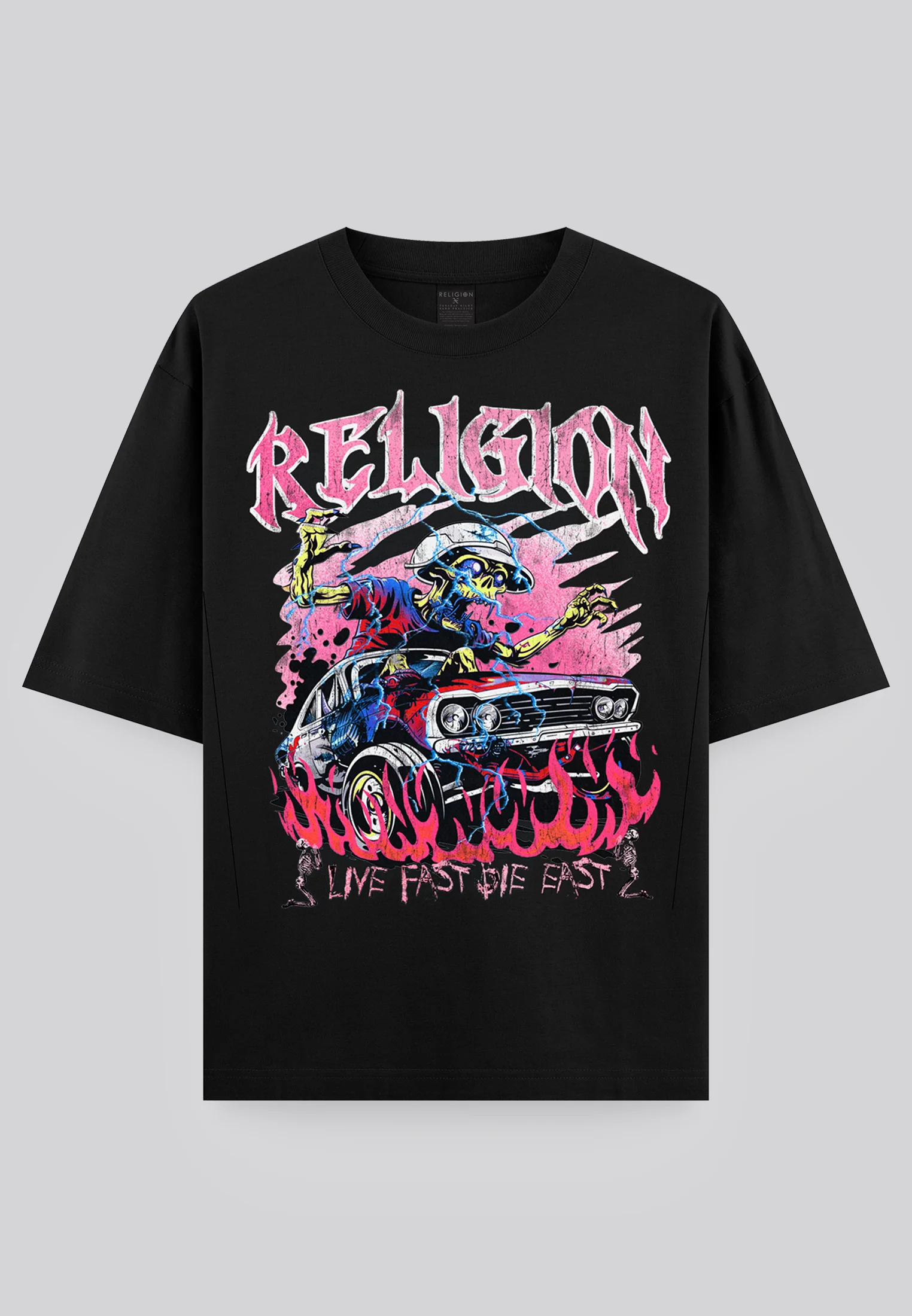 LIVE FAST T-SHIRT JET BLACK - Image 8