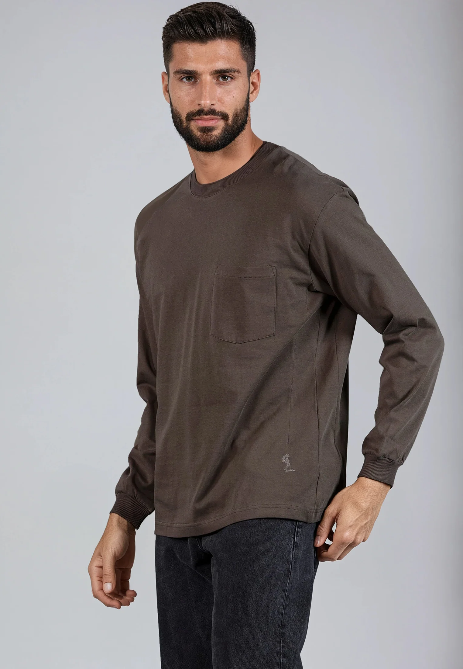 HEAVYWEIGHT LS POCKET T-SHIRT DESERT TAUPE - Image 6
