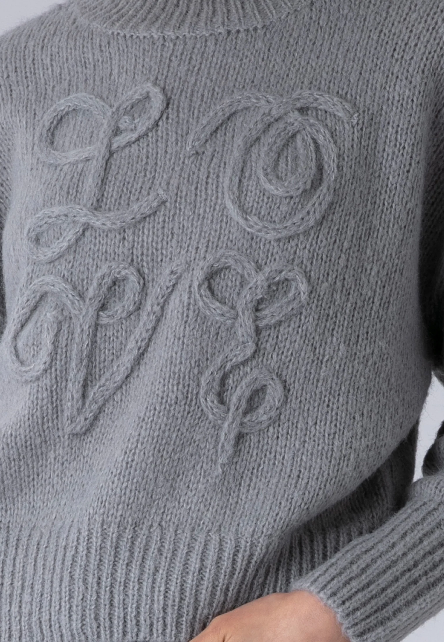 LOVE JUMPER GREY MARL - Image 2