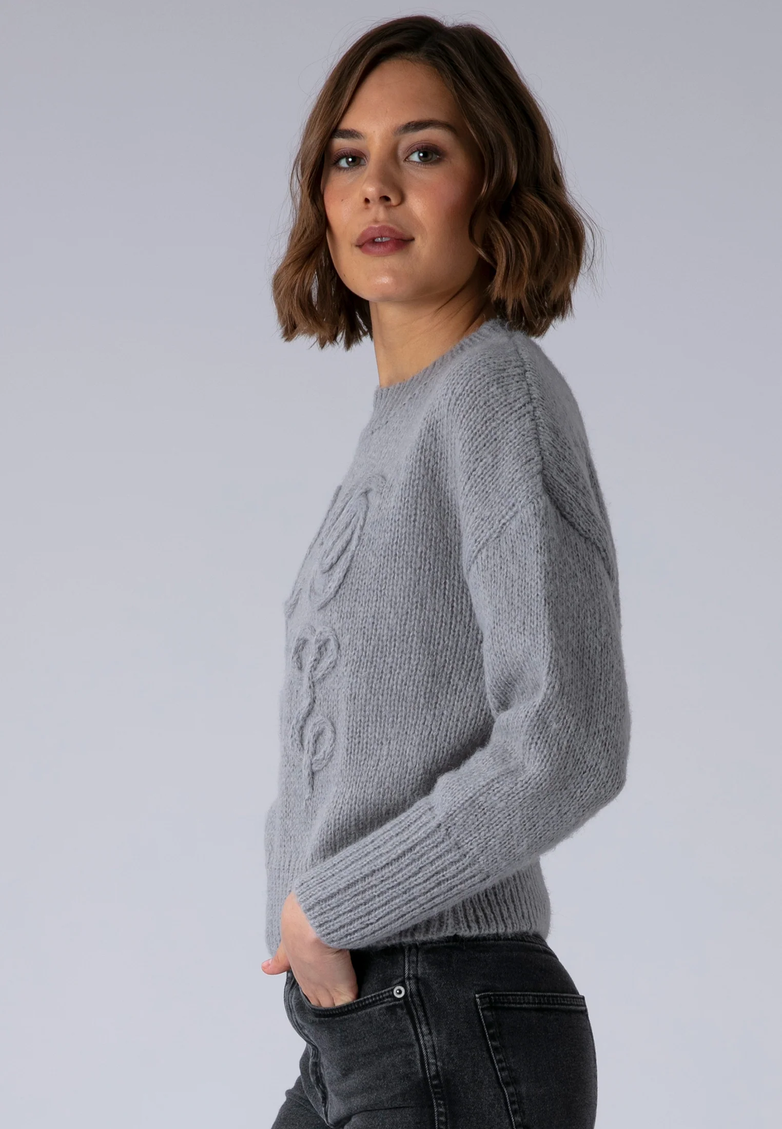 LOVE JUMPER GREY MARL - Image 4