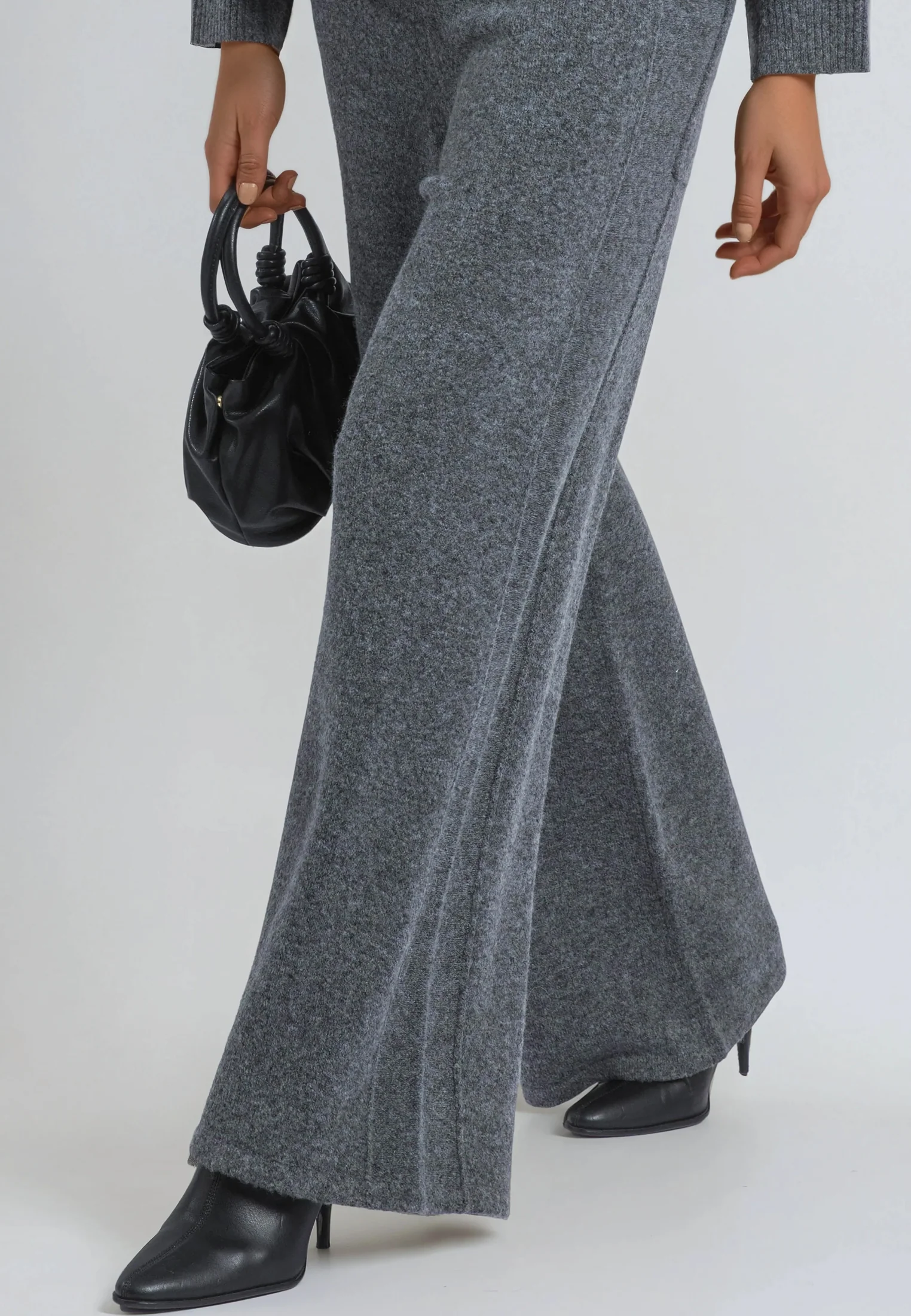 LUSCIOUS KNITTED PANT CHARCOAL - Image 4