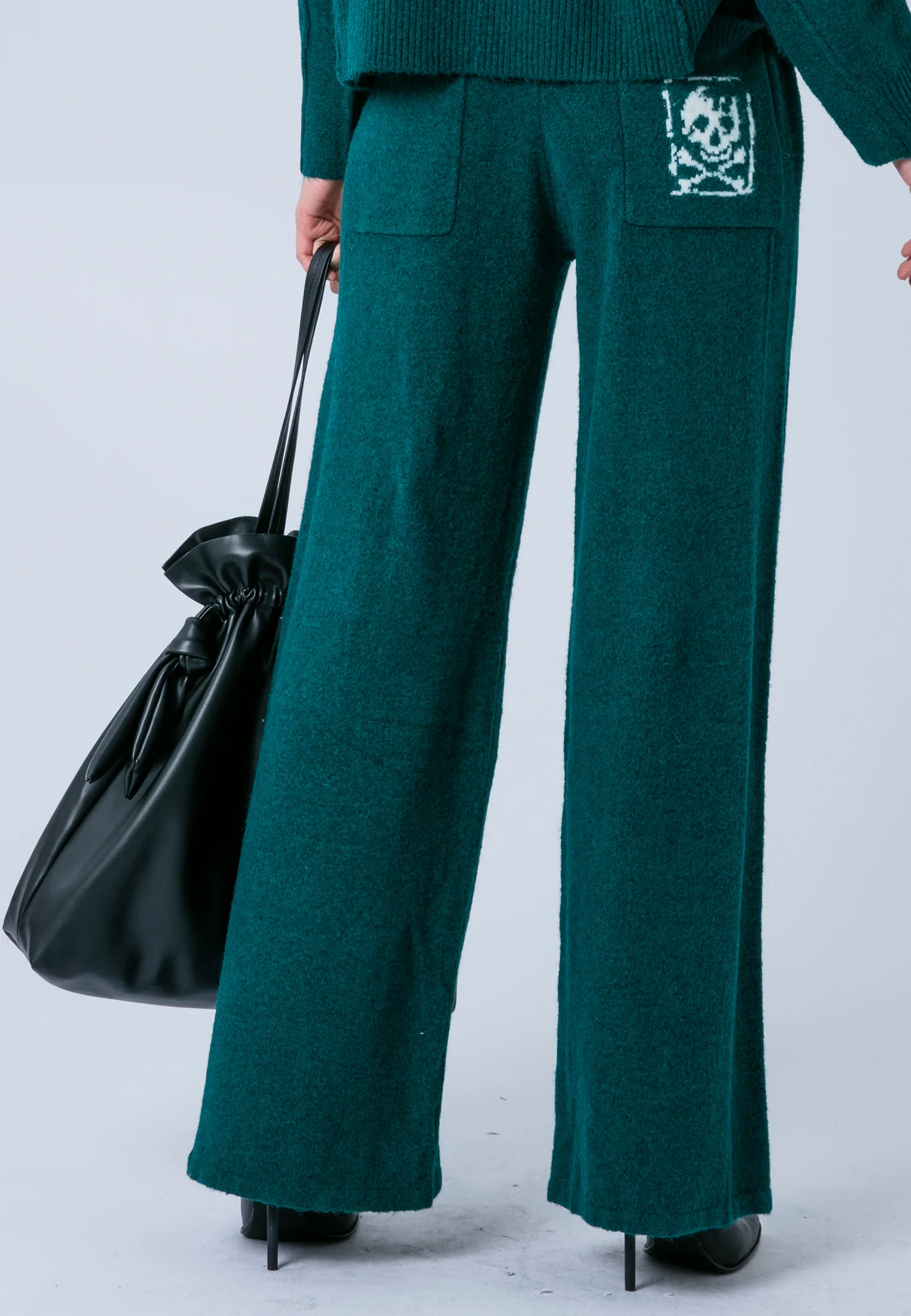 LUSCIOUS KNITTED PANT FOREST GREEN - Image 5