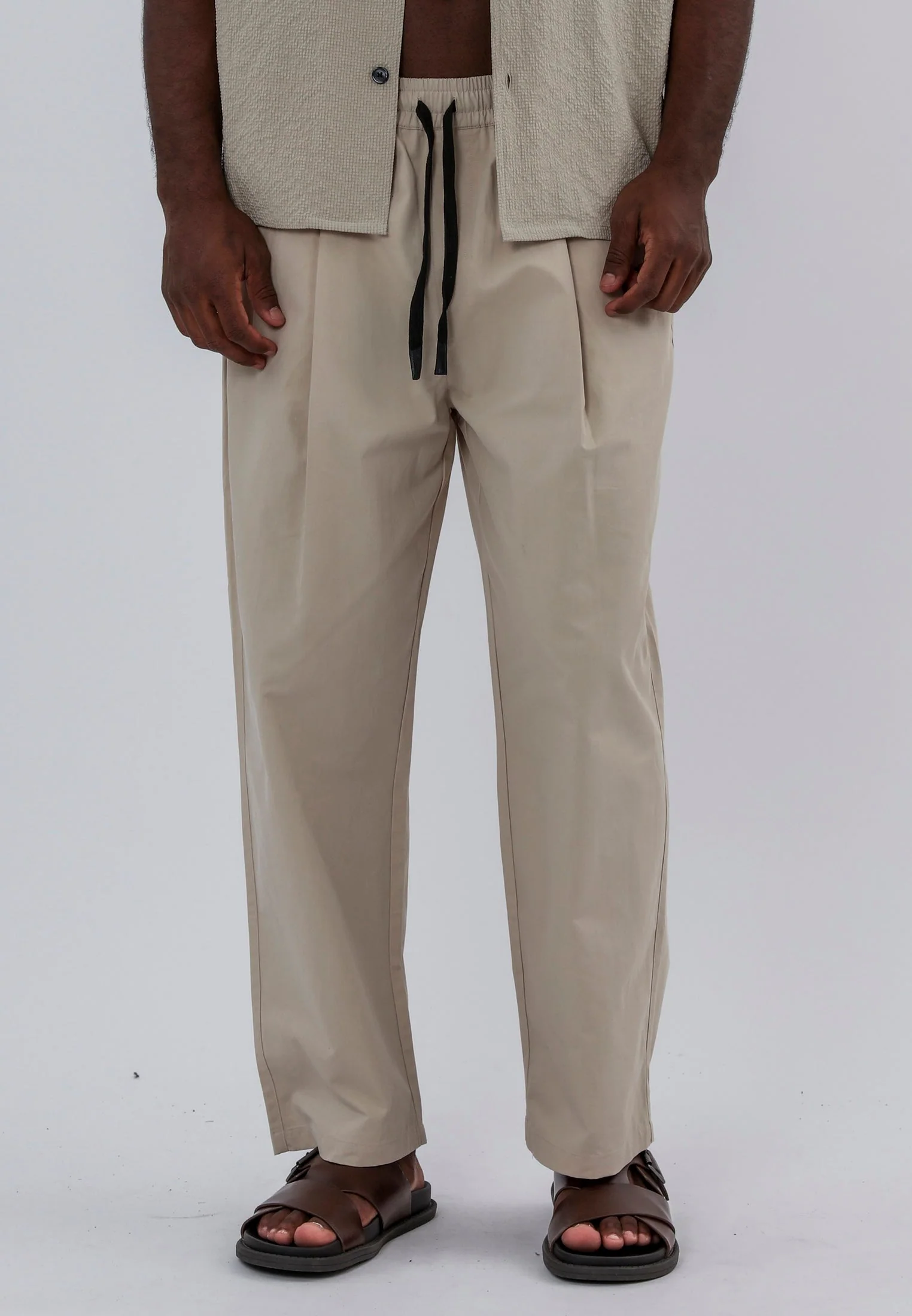 MARBELLA PLEATED HOLIDAY TROUSERS DUNE - Image 4