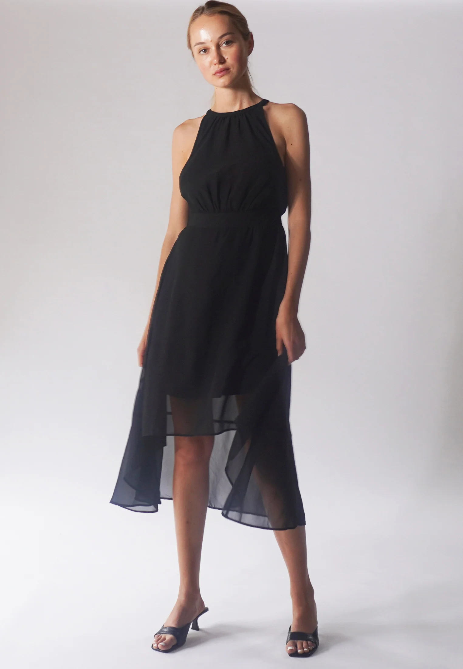 MERIDIAN MIDI DRESS BLACK - Image 4