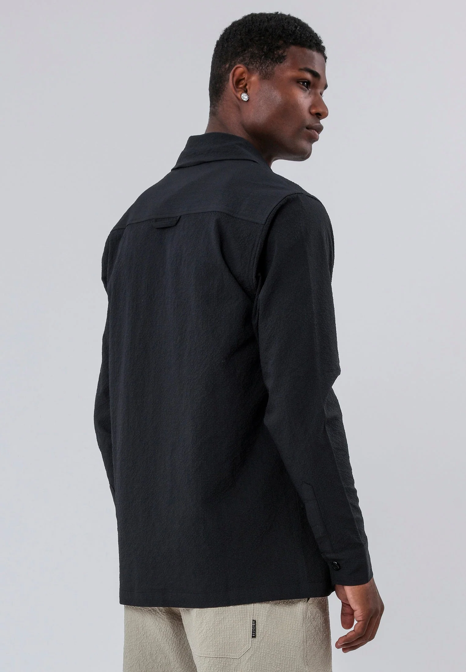 MONACO LONG SLEEVE HOLIDAY SHIRT MIDNIGHT - Image 4
