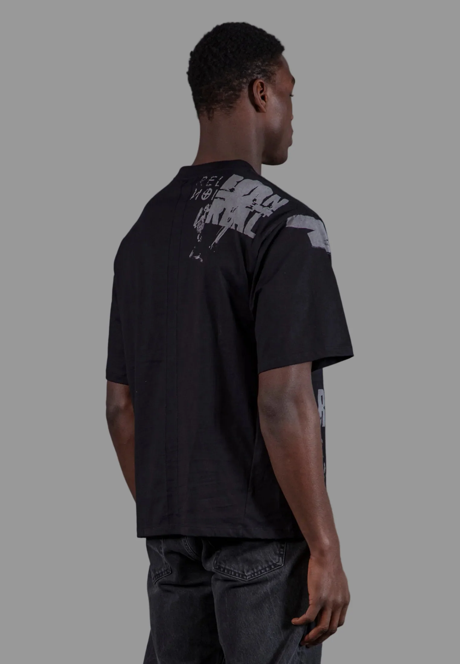 MONTAGE COLOUR T-SHIRT BLACK - Image 5
