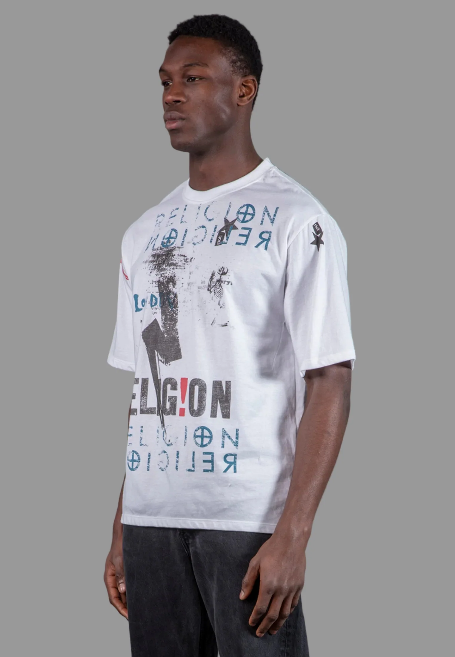MONTAGE COLOUR T-SHIRT WHITE - Image 4
