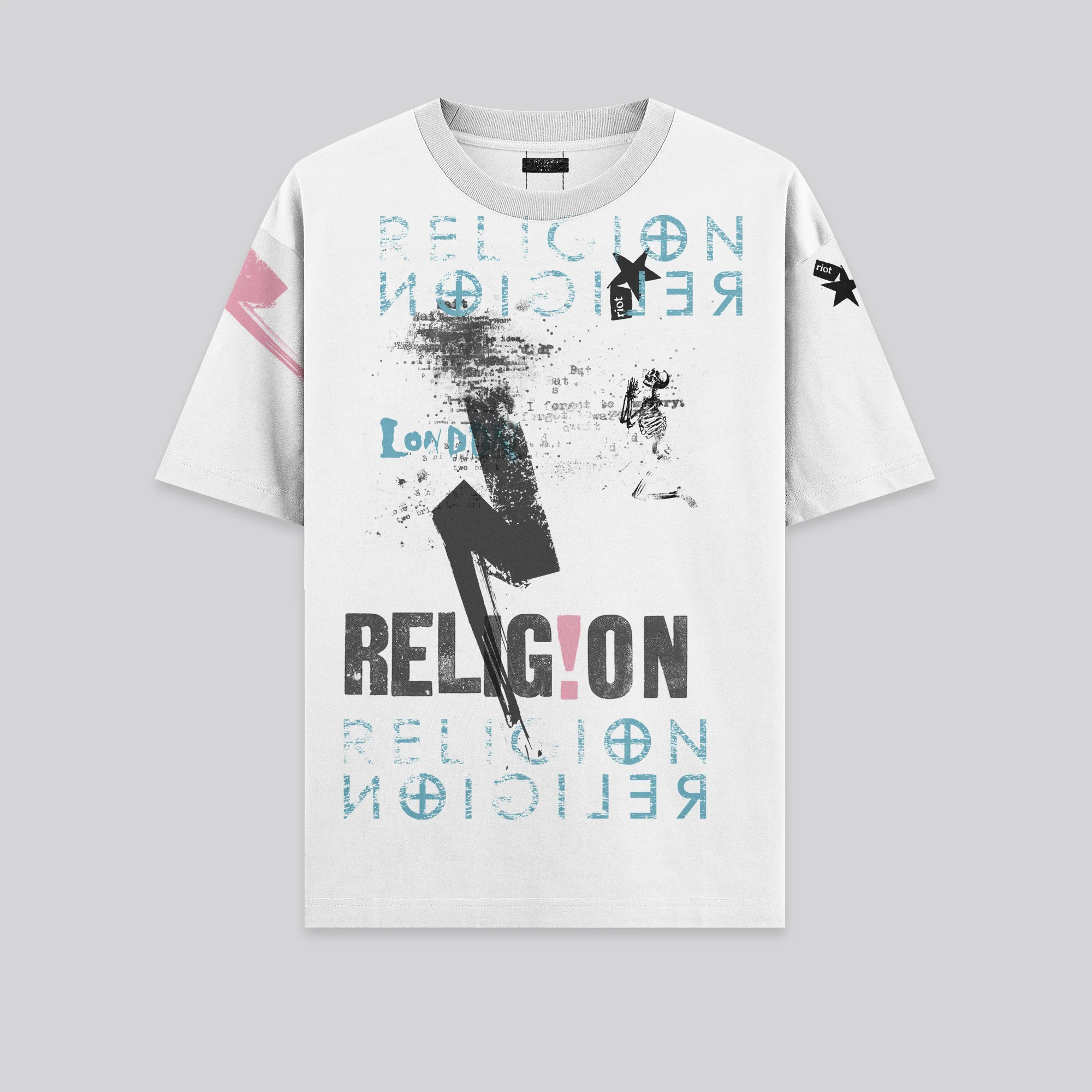 MONTAGE COLOUR T-SHIRT WHITE - Image 8