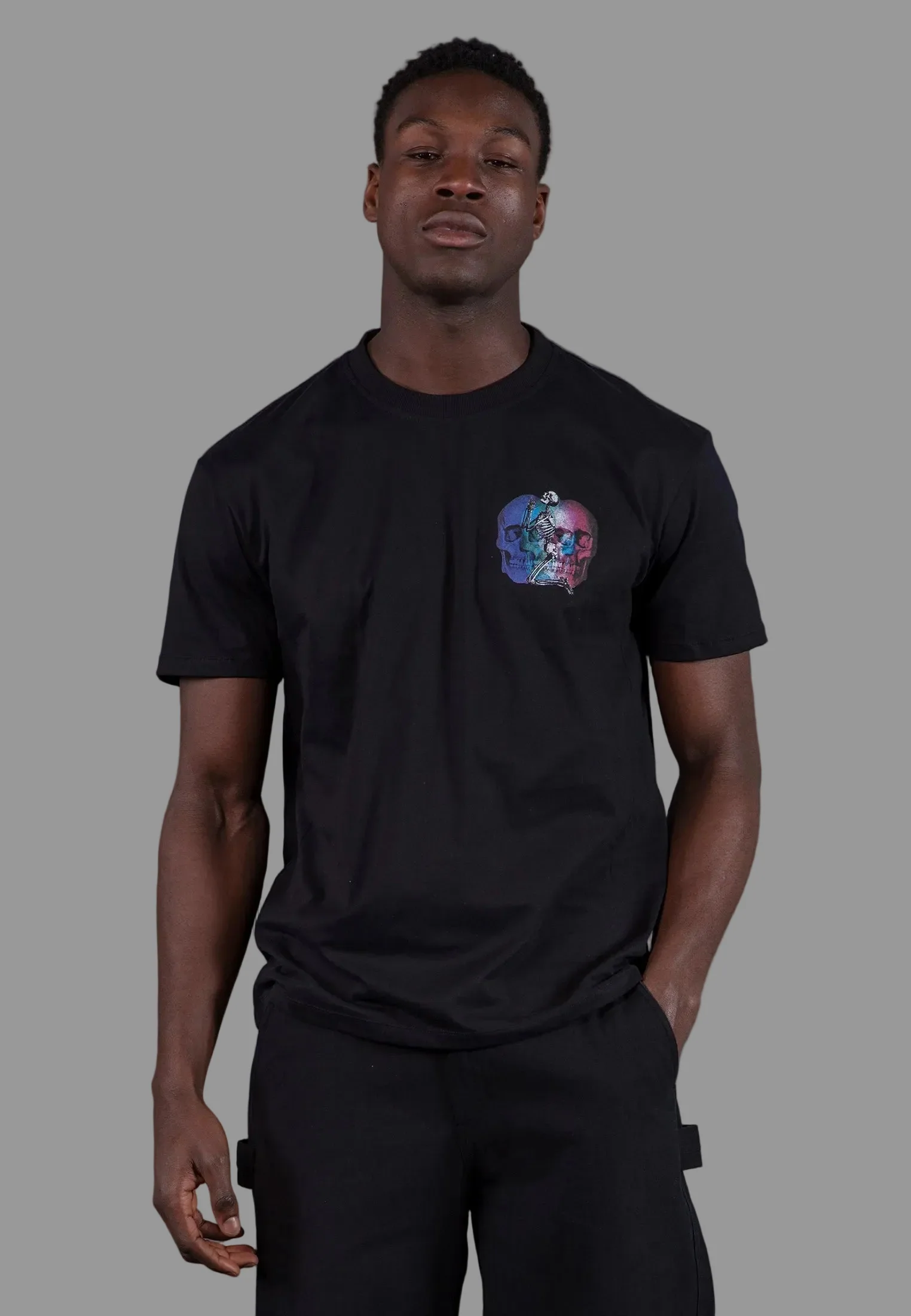 MULTI SKULL T-SHIRT BLACK - Image 3