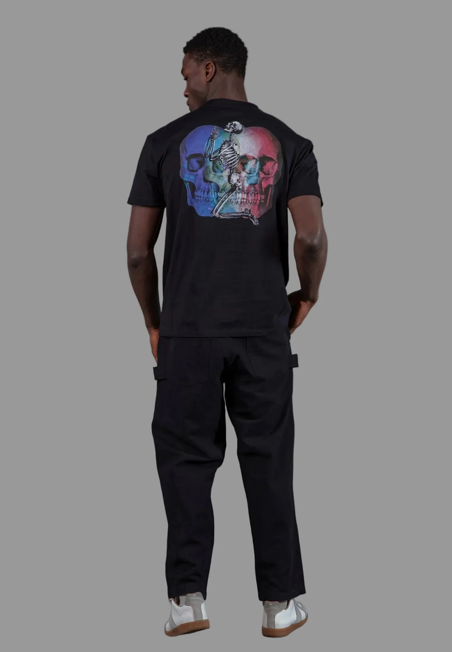 MULTI SKULL T-SHIRT BLACK - Image 4