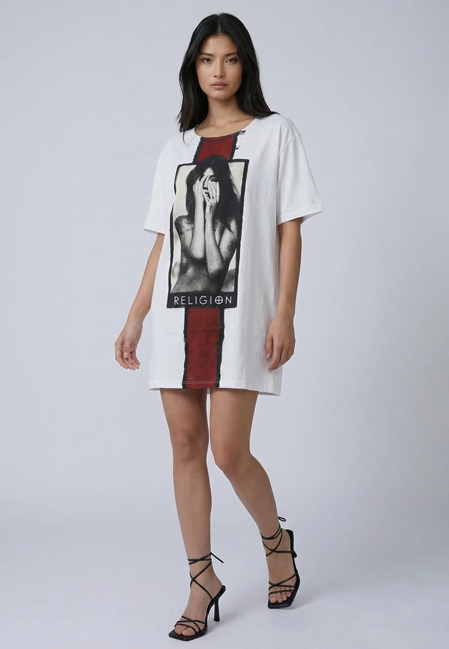 MUSIC, SEX N CASHIN CHEQUES DRESS WHITE - Image 2