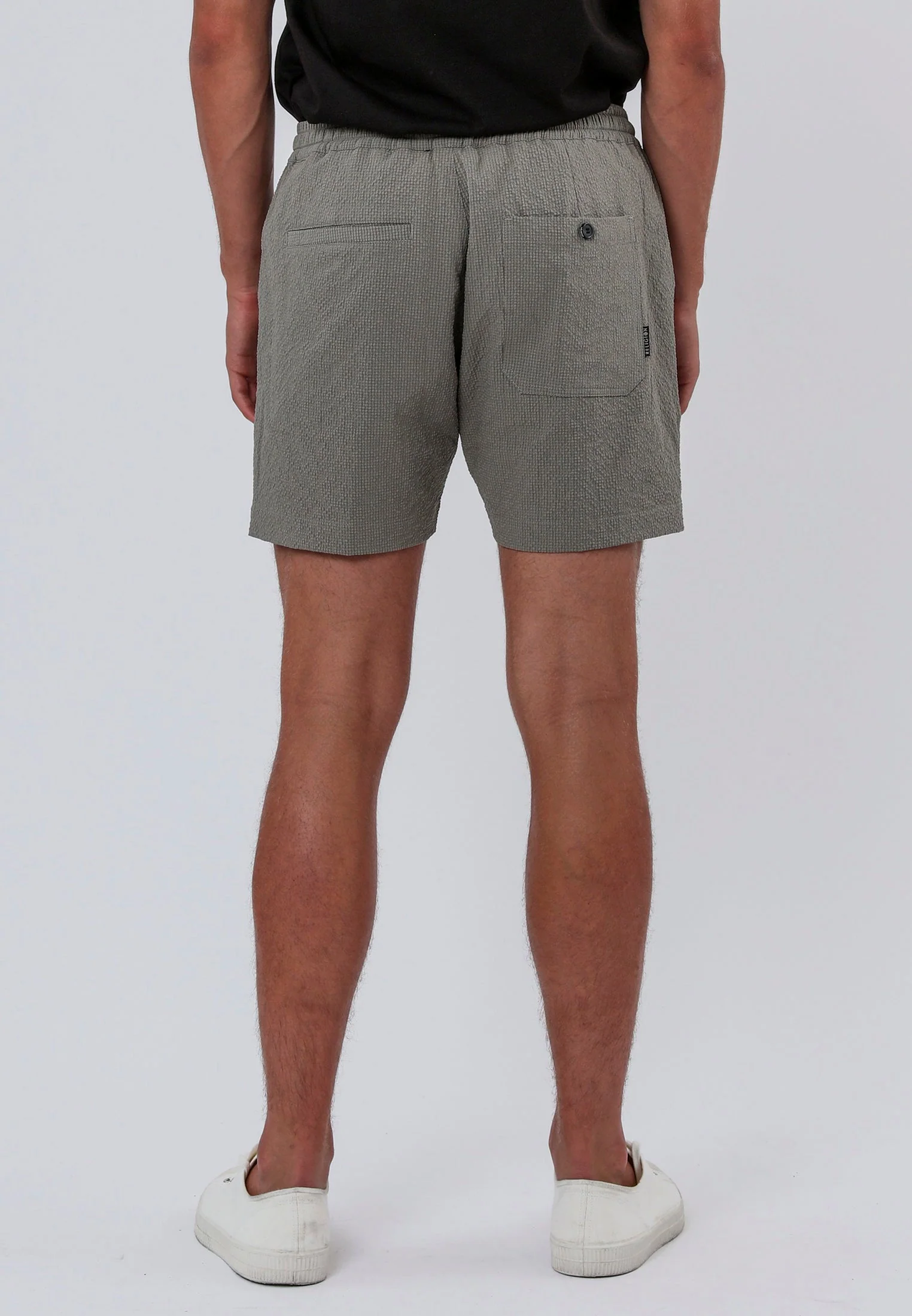 MYKONOS ELASTICATED CHINOS HOLIDAY SHORT MOSS GREEN - Image 3