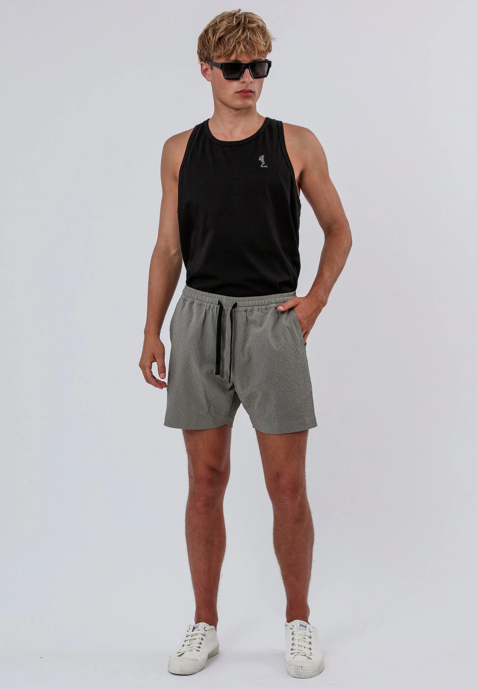 MYKONOS ELASTICATED CHINOS HOLIDAY SHORT MOSS GREEN - Image 6