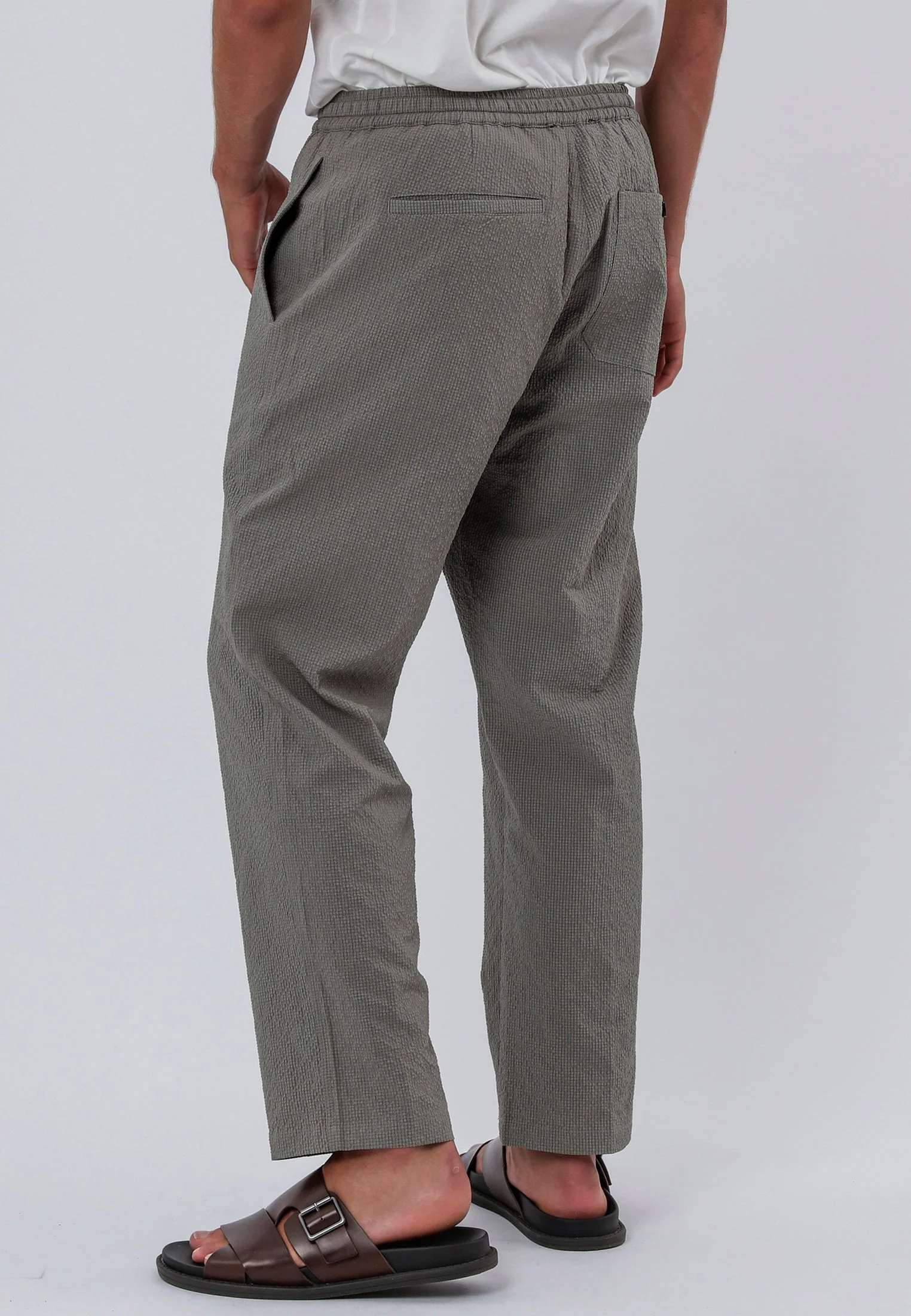 MYKONOS ELASTICATED HOLIDAY CHINOS MOSS GREEN - Image 4