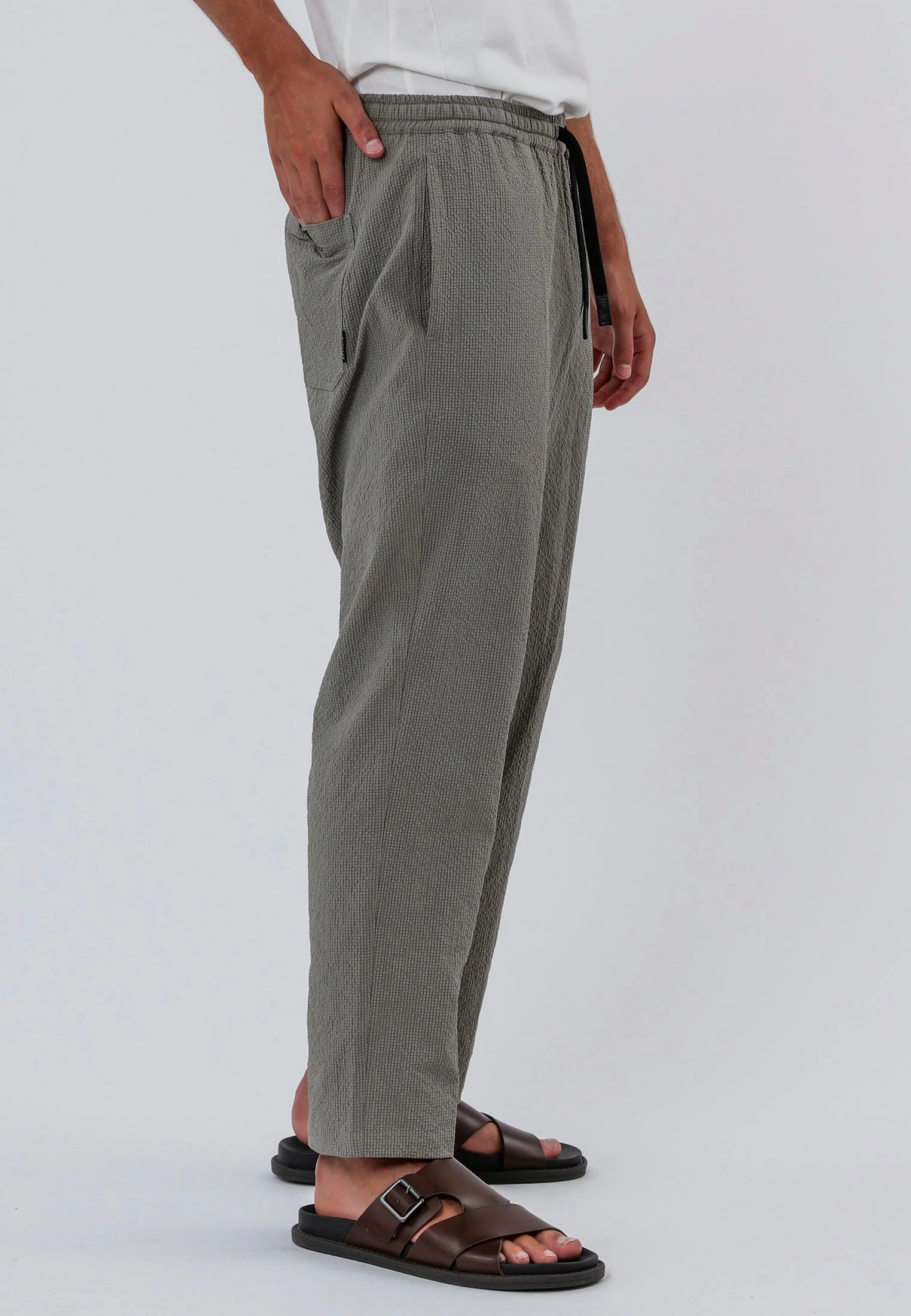 MYKONOS ELASTICATED HOLIDAY CHINOS MOSS GREEN - Image 5