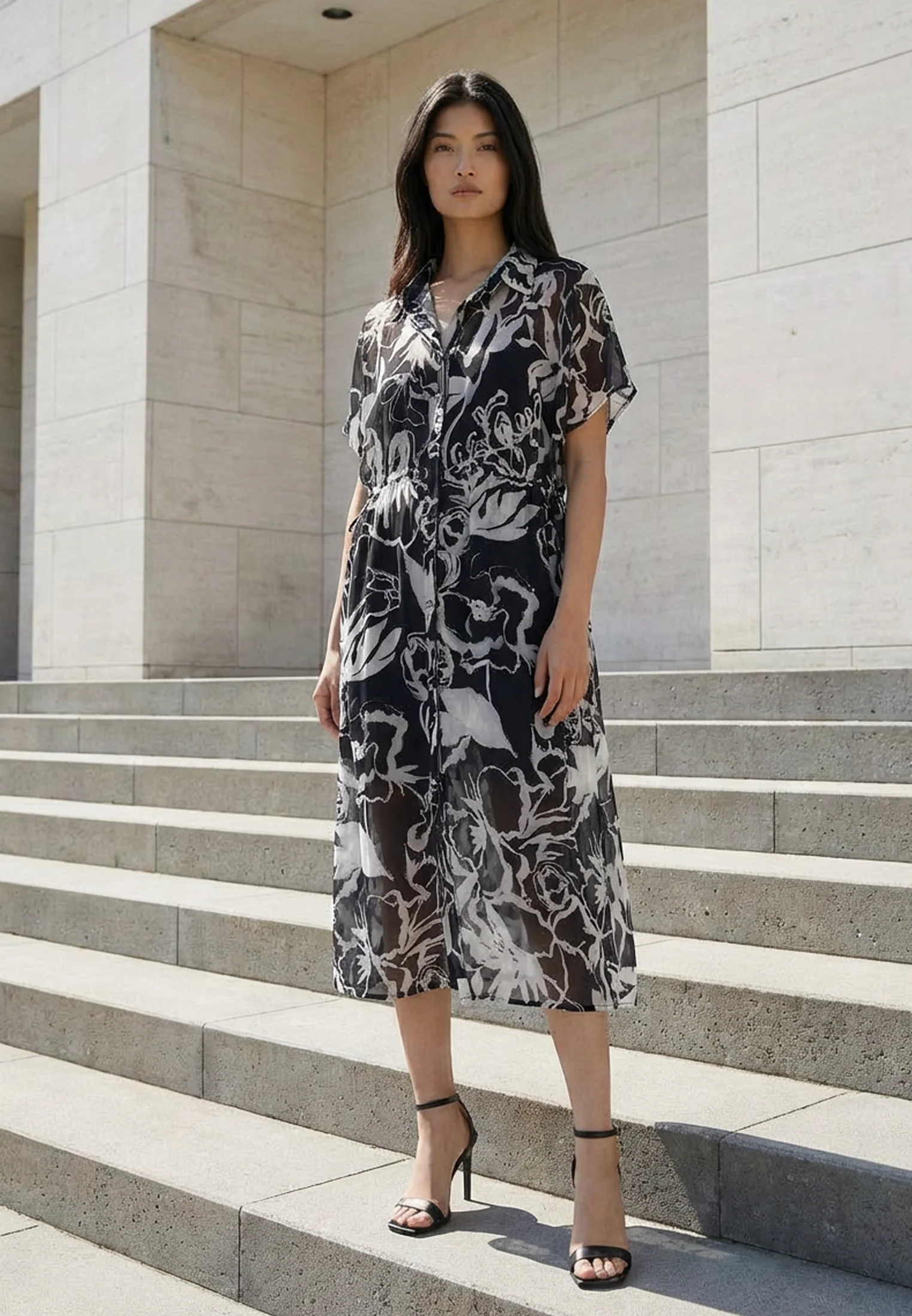 NOBLE SHIRTDRESS RISE BLACK - Image 2