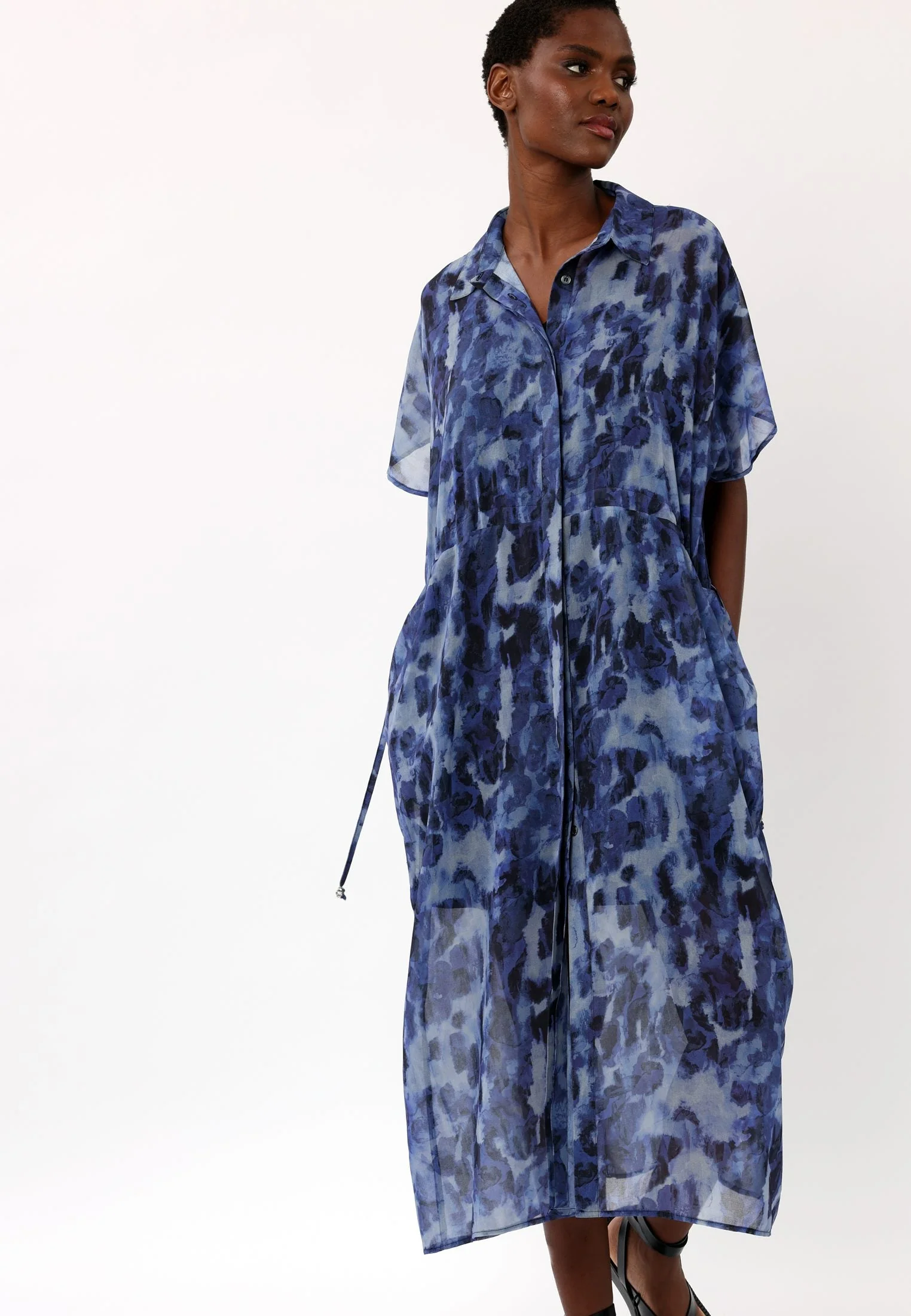 NOBLE SHIRTDRESS COVER NAVY - Image 4