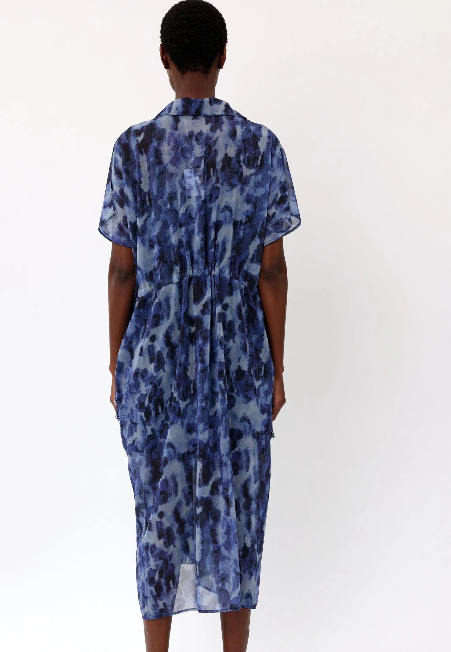 NOBLE SHIRTDRESS COVER NAVY - Image 5