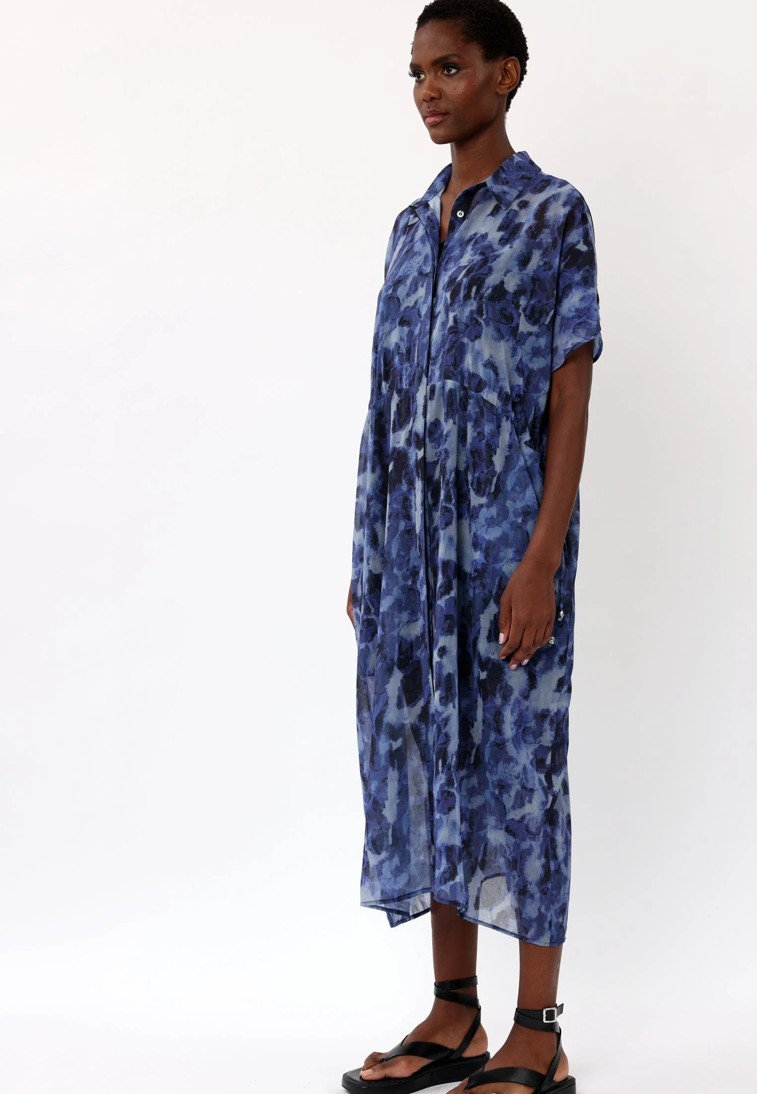 NOBLE SHIRTDRESS COVER NAVY - Image 7