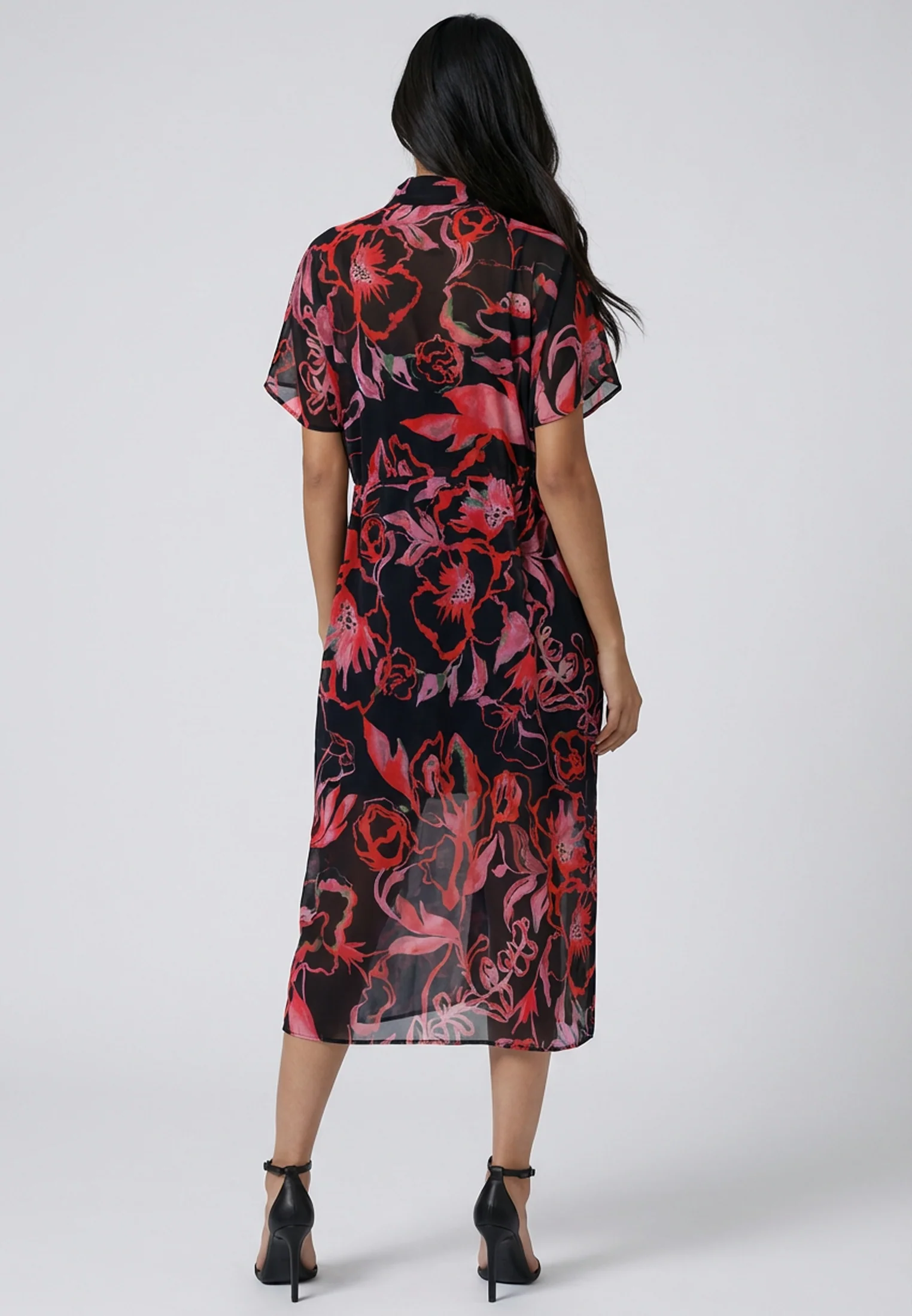 NOBLE SHIRTDRESS RISE POPPY RED - Image 4