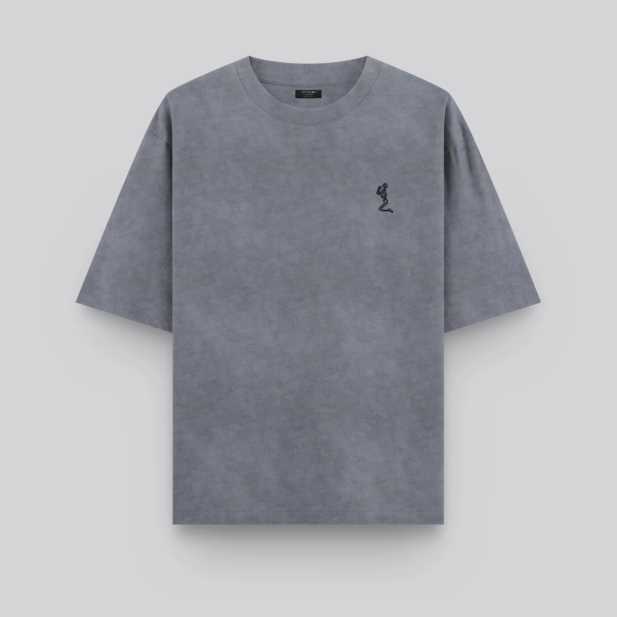 OIL WASH T-SHIRT WASHED GREY - Image 7