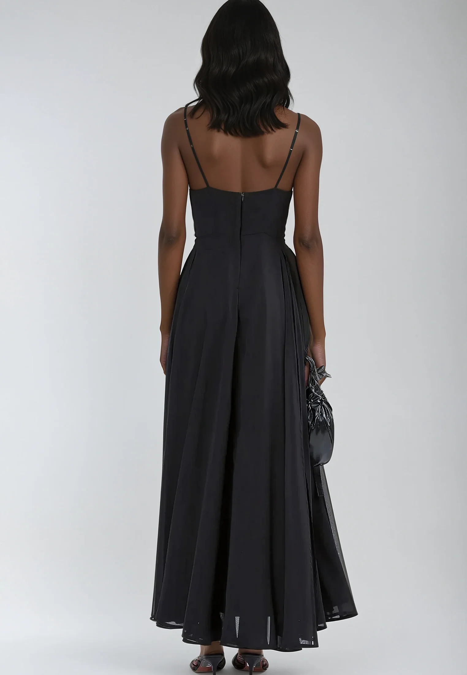 OLSEN MAXI DRESS BLACK - Image 3