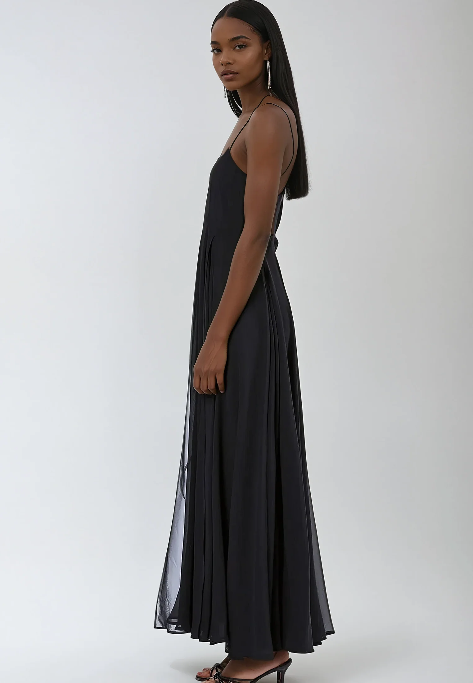 OLSEN MAXI DRESS BLACK - Image 6