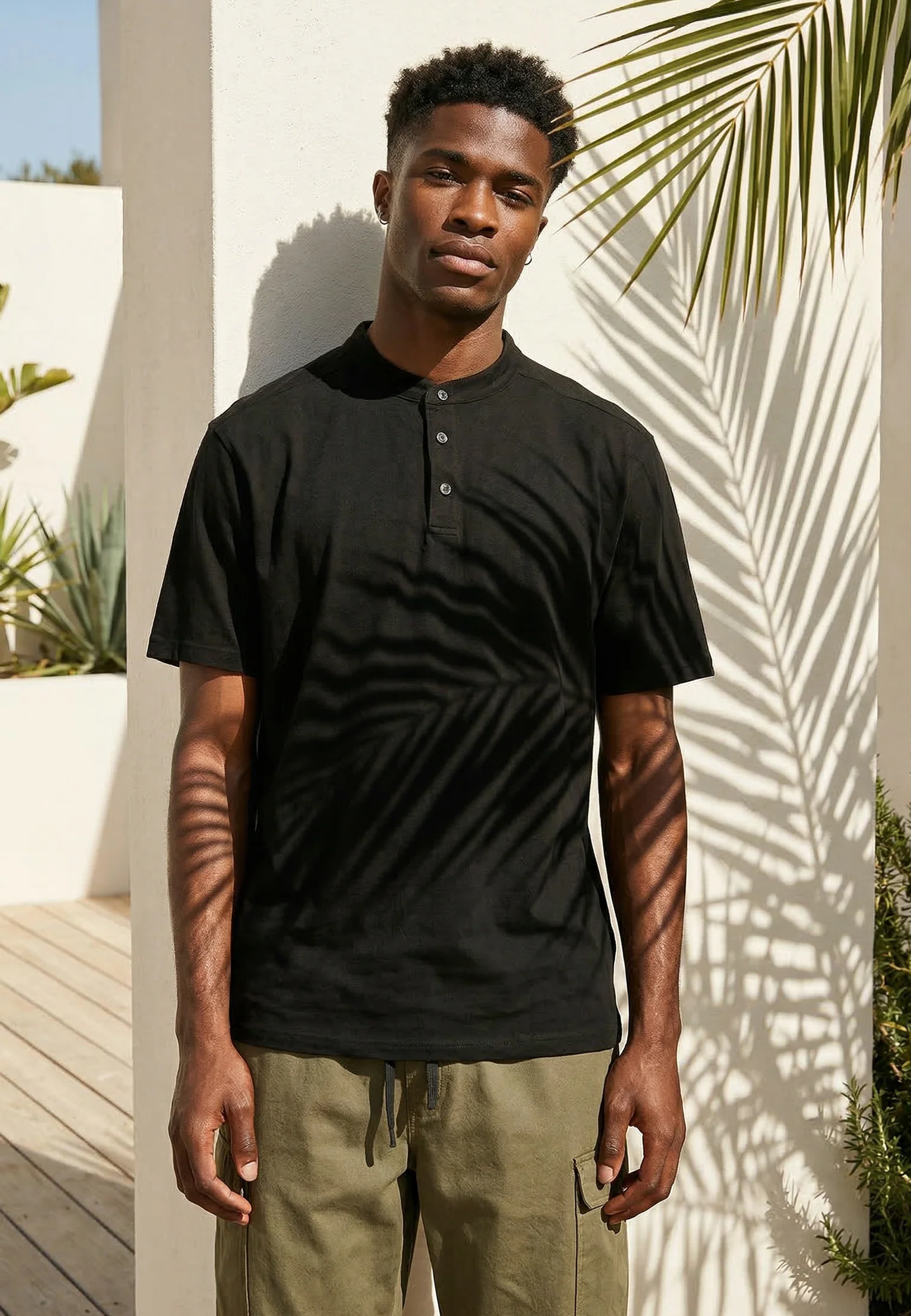 ORSON SLUB POLO BLACK