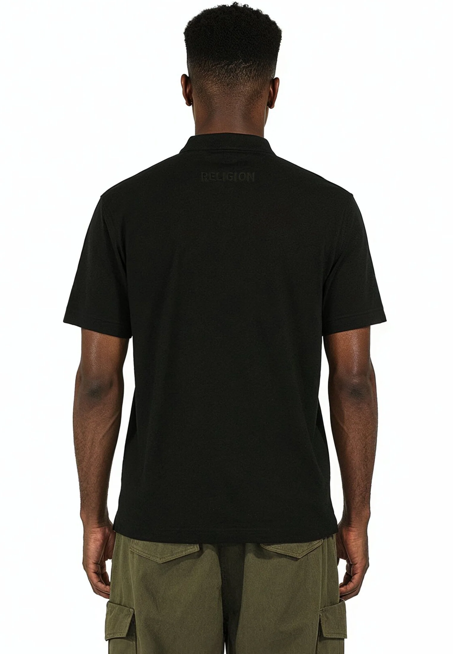 ORSON SLUB POLO BLACK - Image 4