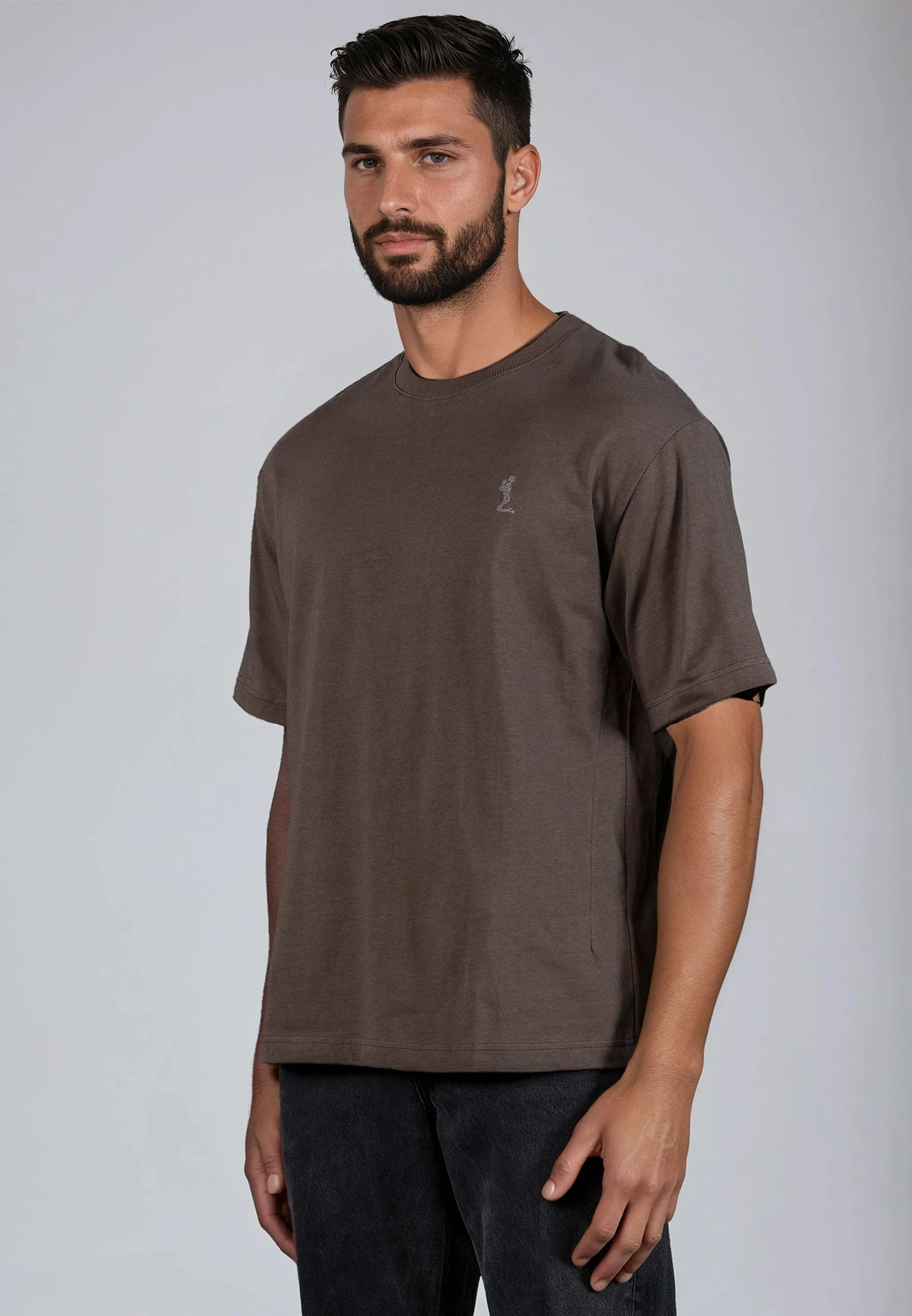OVERSIZED HEAVY BLOCK T-SHIRT DESERT TAUPE - Image 3